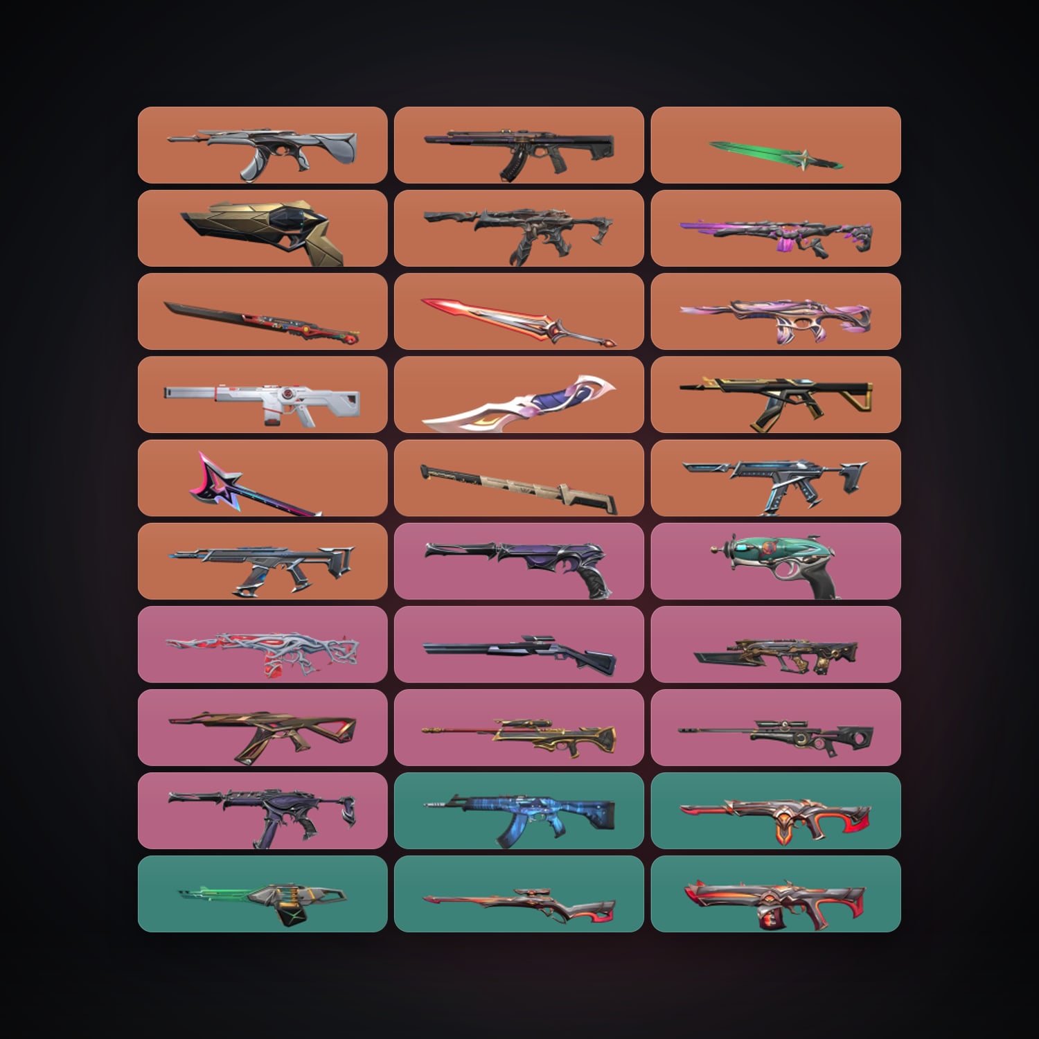 LA Gold 2 locker — 6 knives, 77 skins, lvl 113 — HabibiAccounts