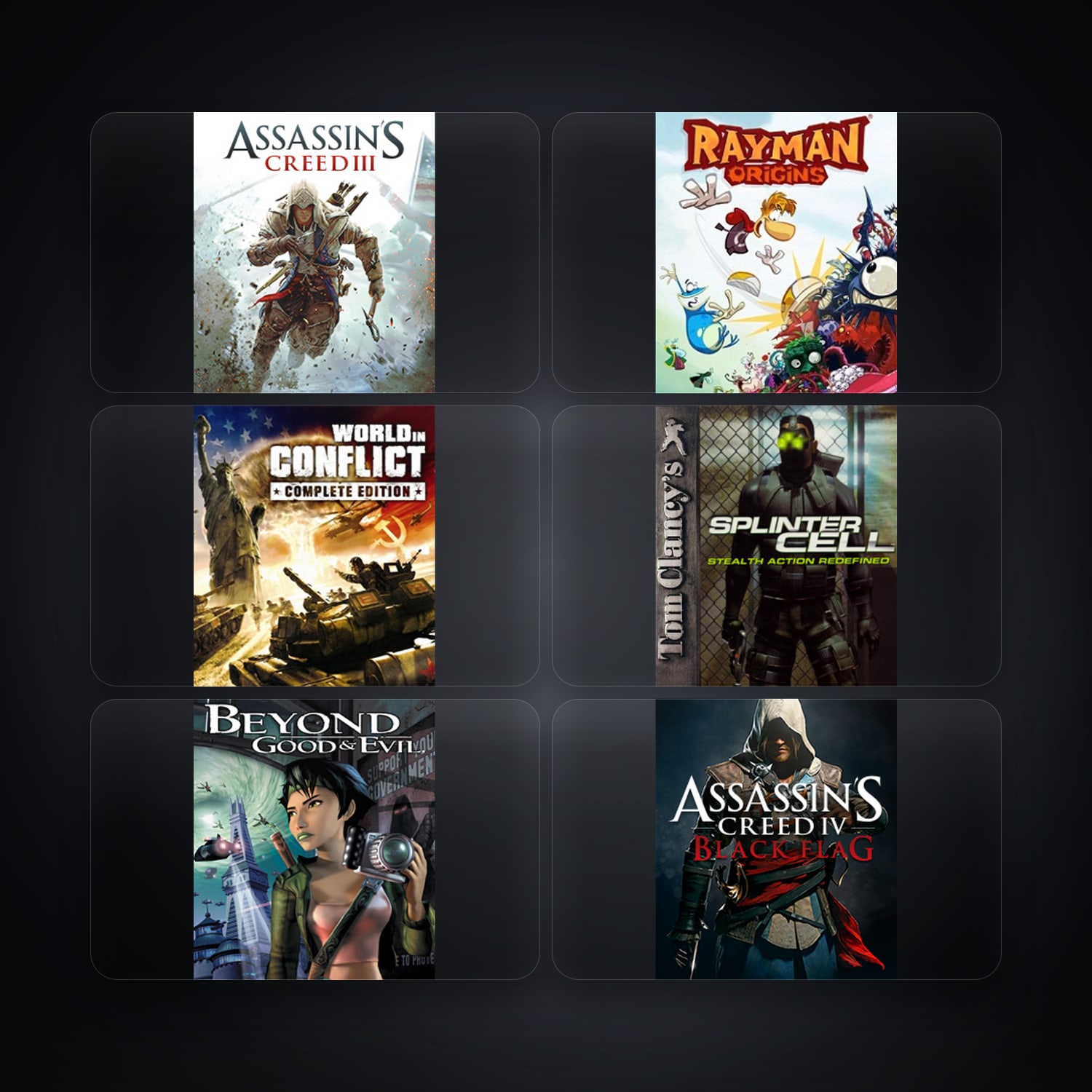 هالحساب يوبيسوفت فيه Assassin's Creed III وRayman Origins، FR، 17 ألعاب — HabibiAccounts
