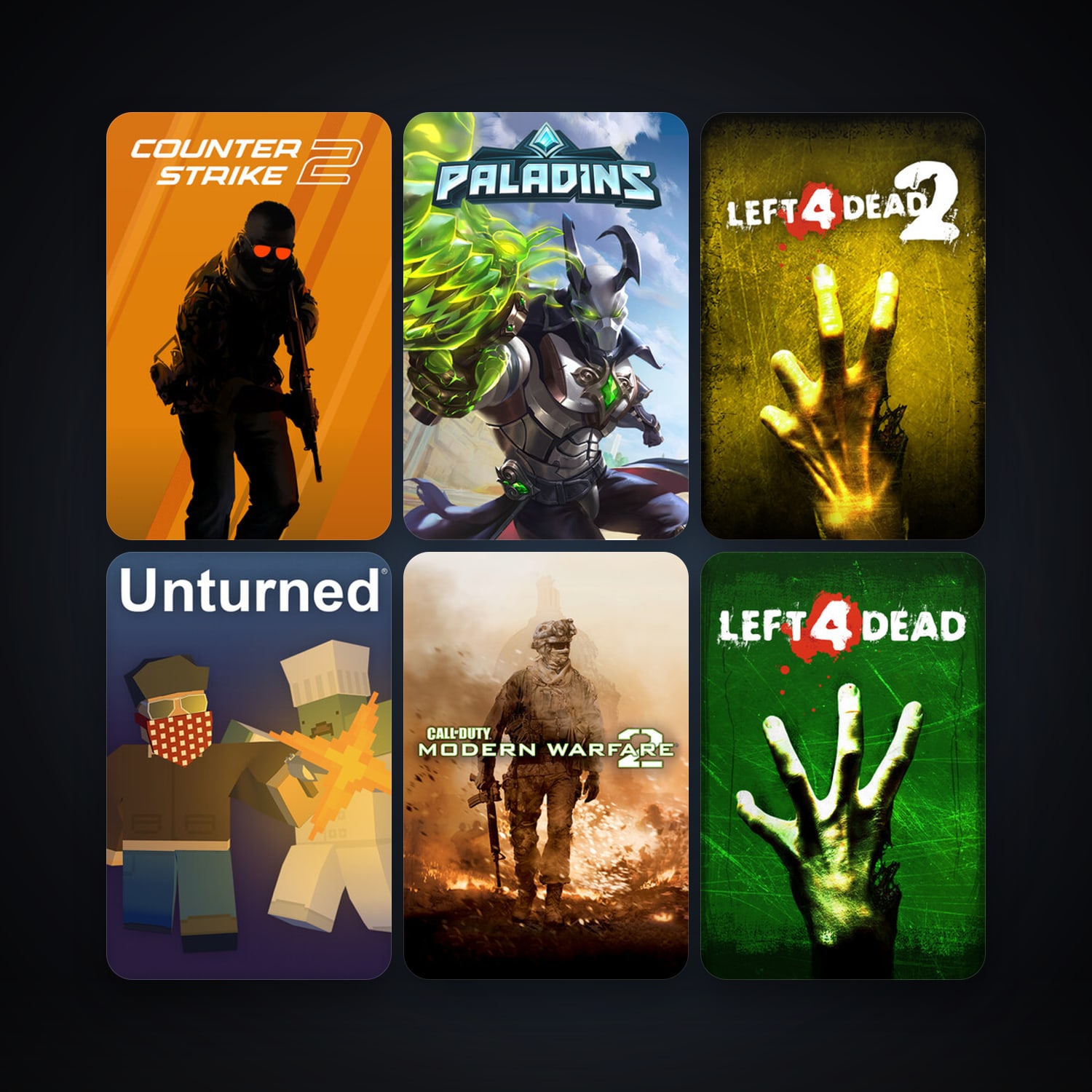 Counter-Strike + Left 4 Dead, 31 games, Steam 10, clean — HabibiAccounts