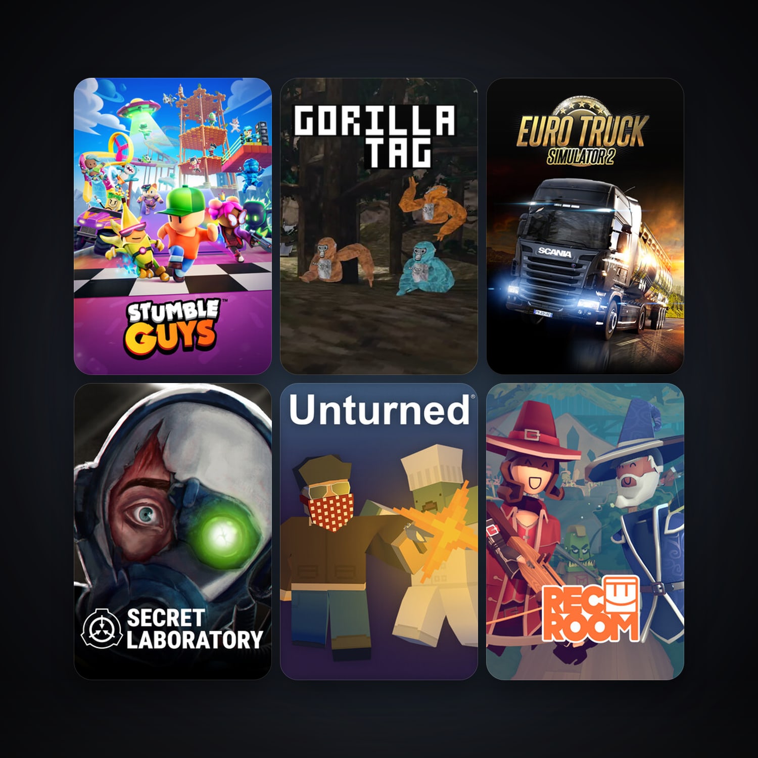 Euro Truck Simulator 2 + Unturned, 8 games, clean — HabibiAccounts