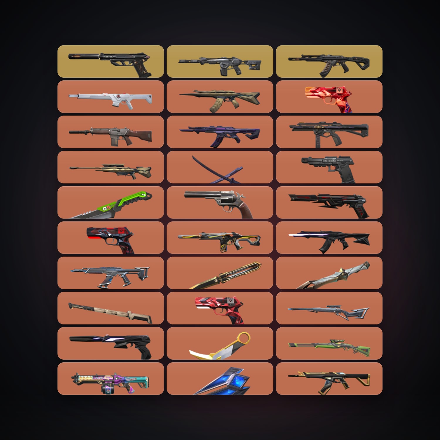 NA Plat 1 locker — 9 knives, 135 skins, lvl 129 — HabibiAccounts