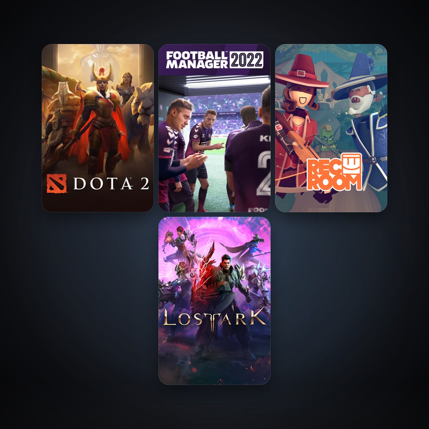Dota 2 + Rec Room, 7 games, clean — HabibiAccounts