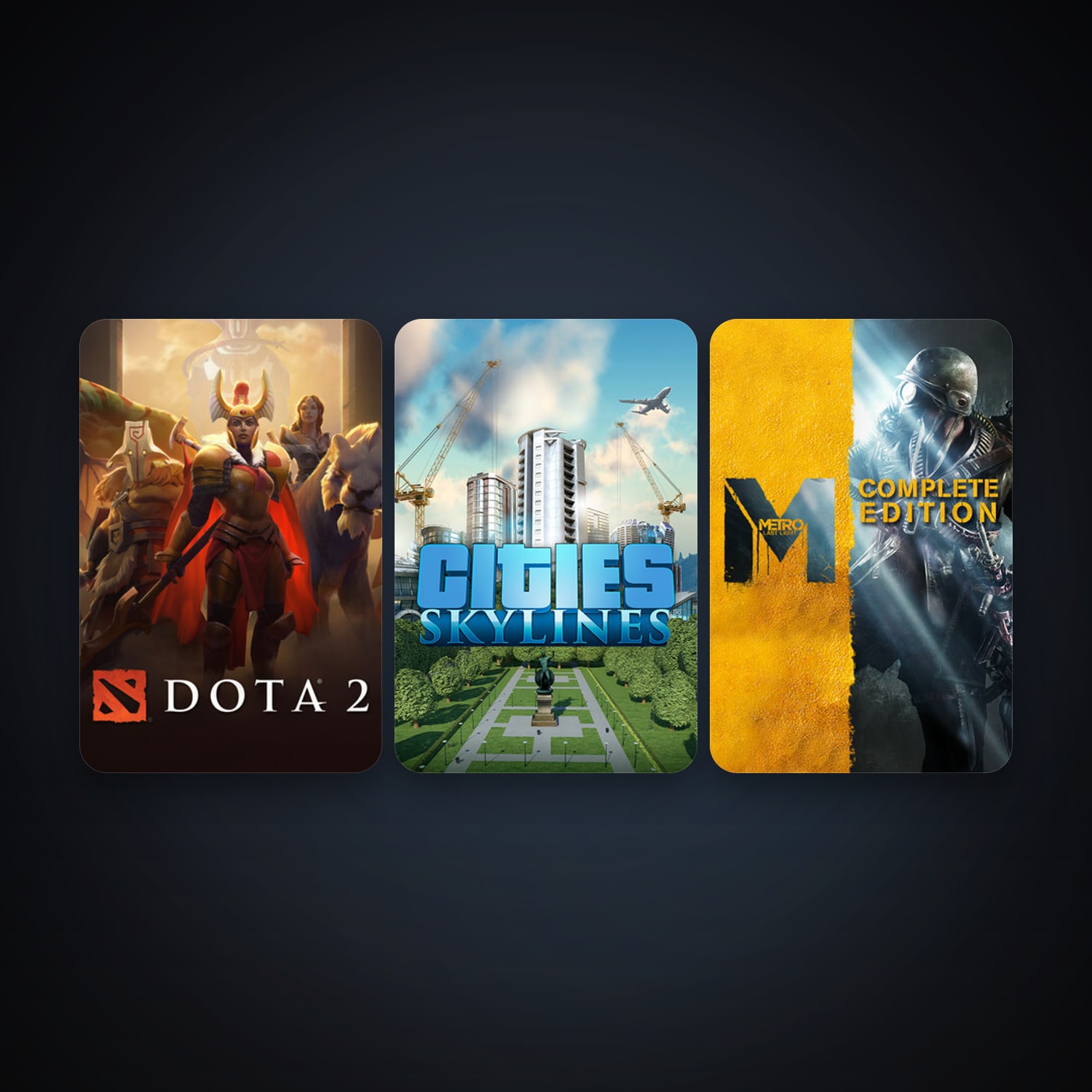 Dota 2 + Metro: Last Light, 3 games, clean — HabibiAccounts
