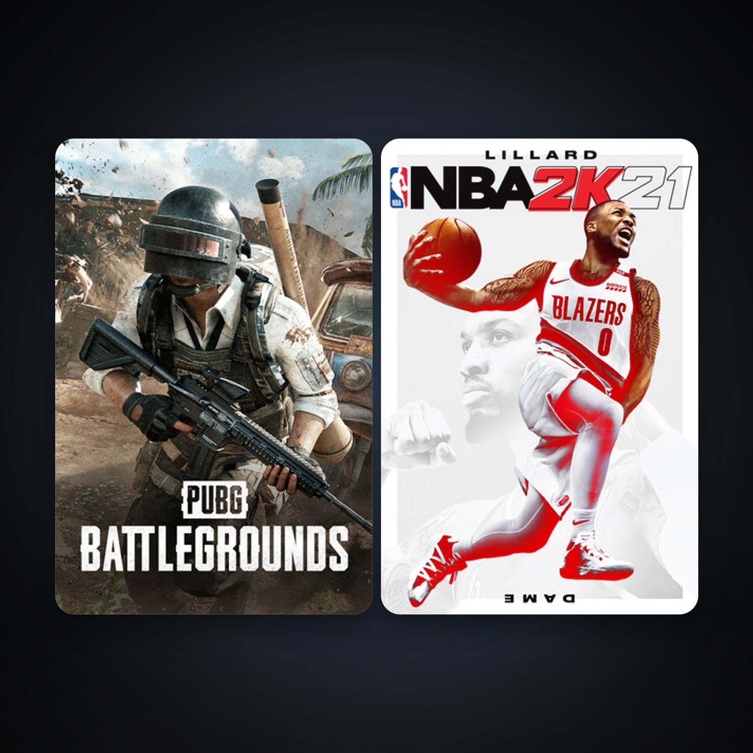 PUBG: BATTLEGROUNDS + NBA 2K21, 2 games, clean — HabibiAccounts