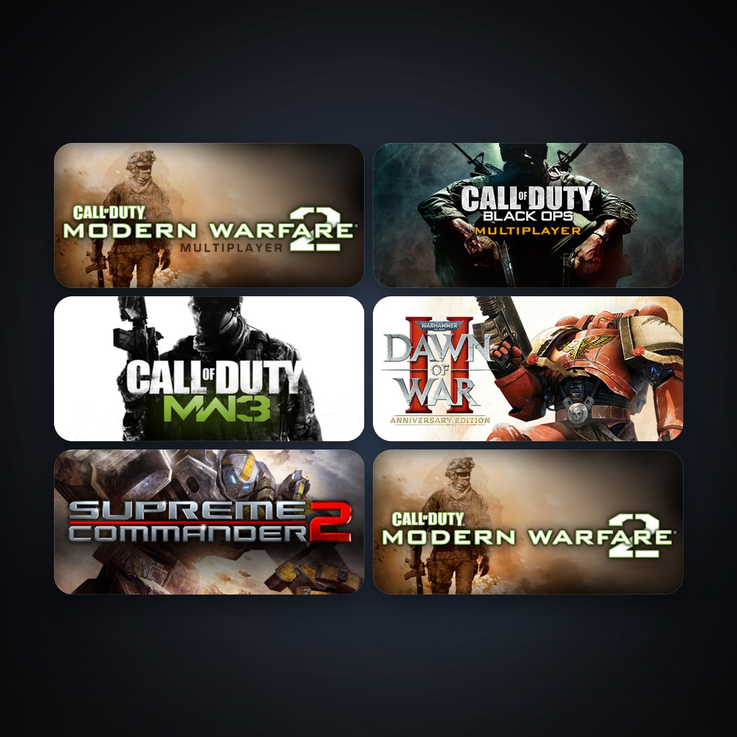 هالحساب ستيم فلين، Call of Duty: Modern Warfare 2 (2009) وCall of Duty: Modern Warfare 2 - Multiplayer (2009)، 12 لعبة، لفل 10، صامد واضح — HabibiAccounts