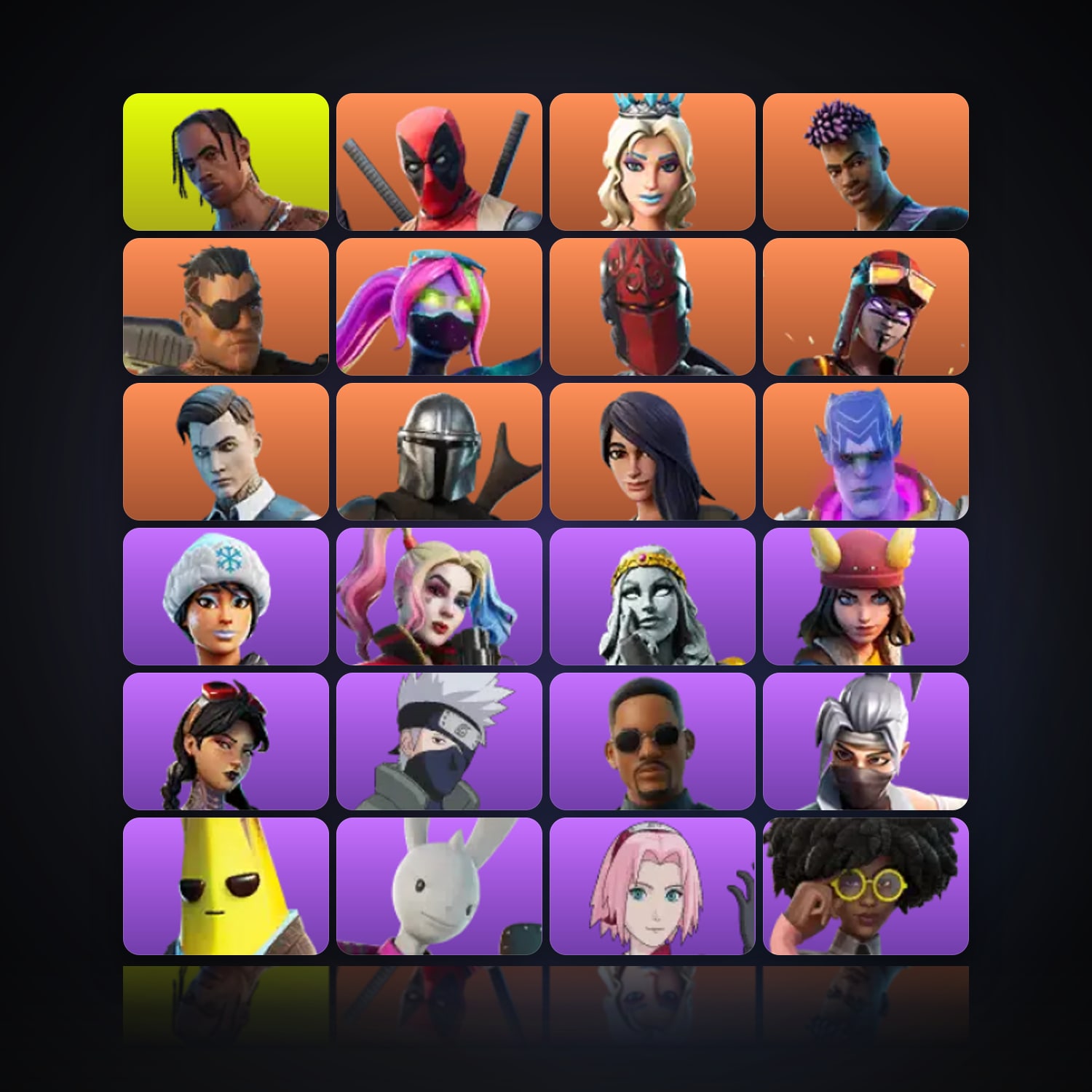 Fortnite | 105 Skins | 650 V-Bucks | Level 1130 | 158 Wins — HabibiAccounts