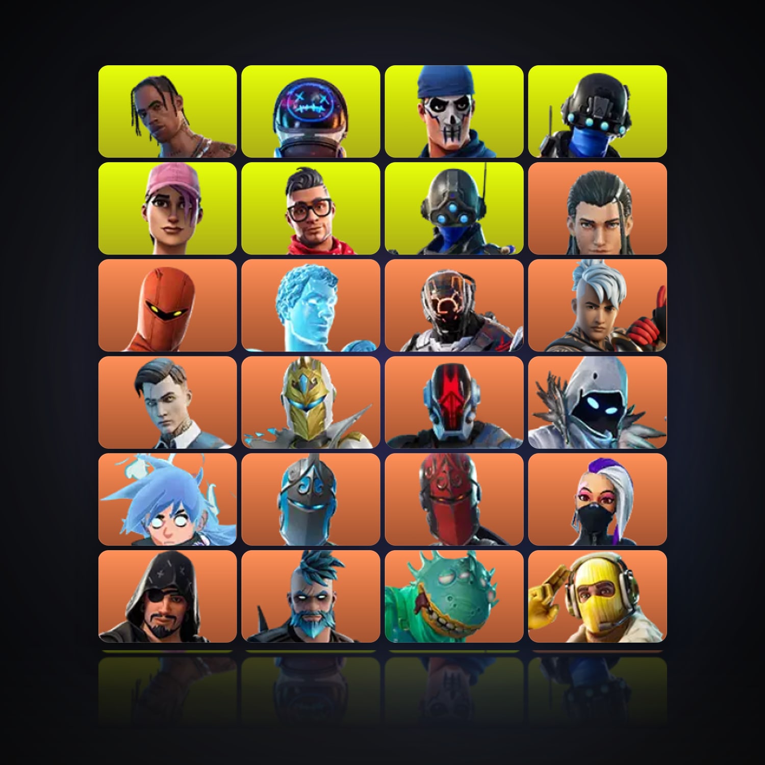 Fortnite | 107 Skins | 110 V-Bucks | Level 1540 | 169 Wins — HabibiAccounts