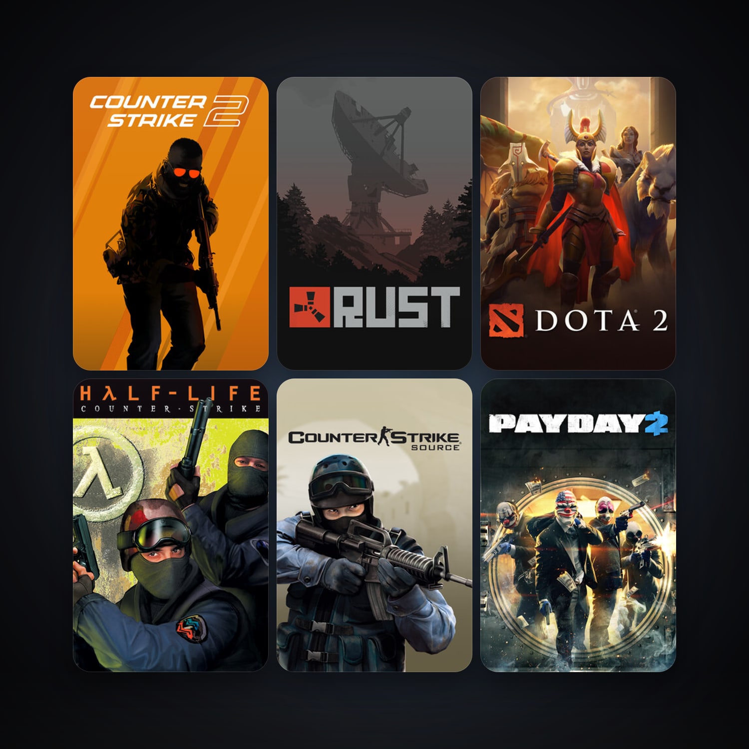 Counter-Strike + Counter-Strike: Source, 53 games, Steam 16, clean — HabibiAccounts