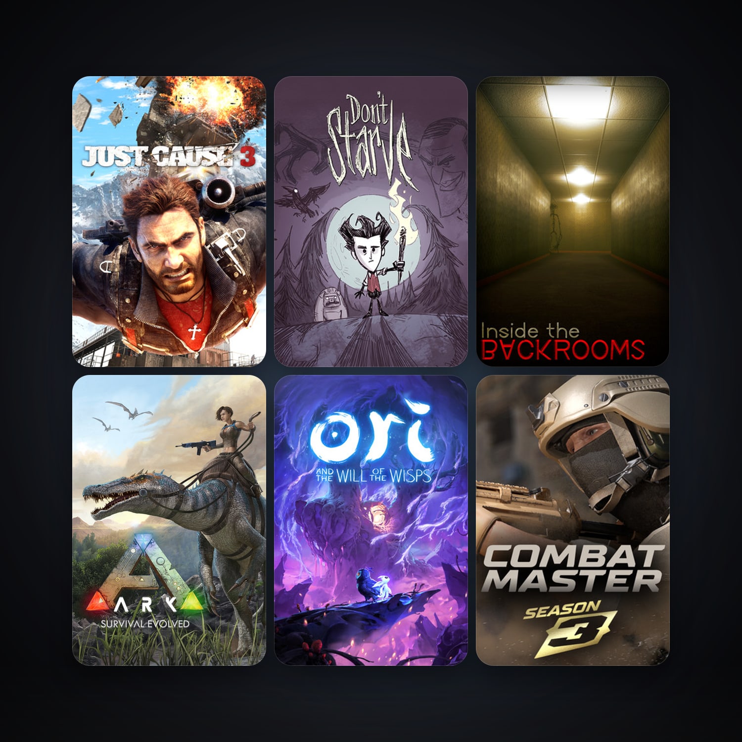 Don't Starve + Just Cause 3, 17 games, clean — HabibiAccounts