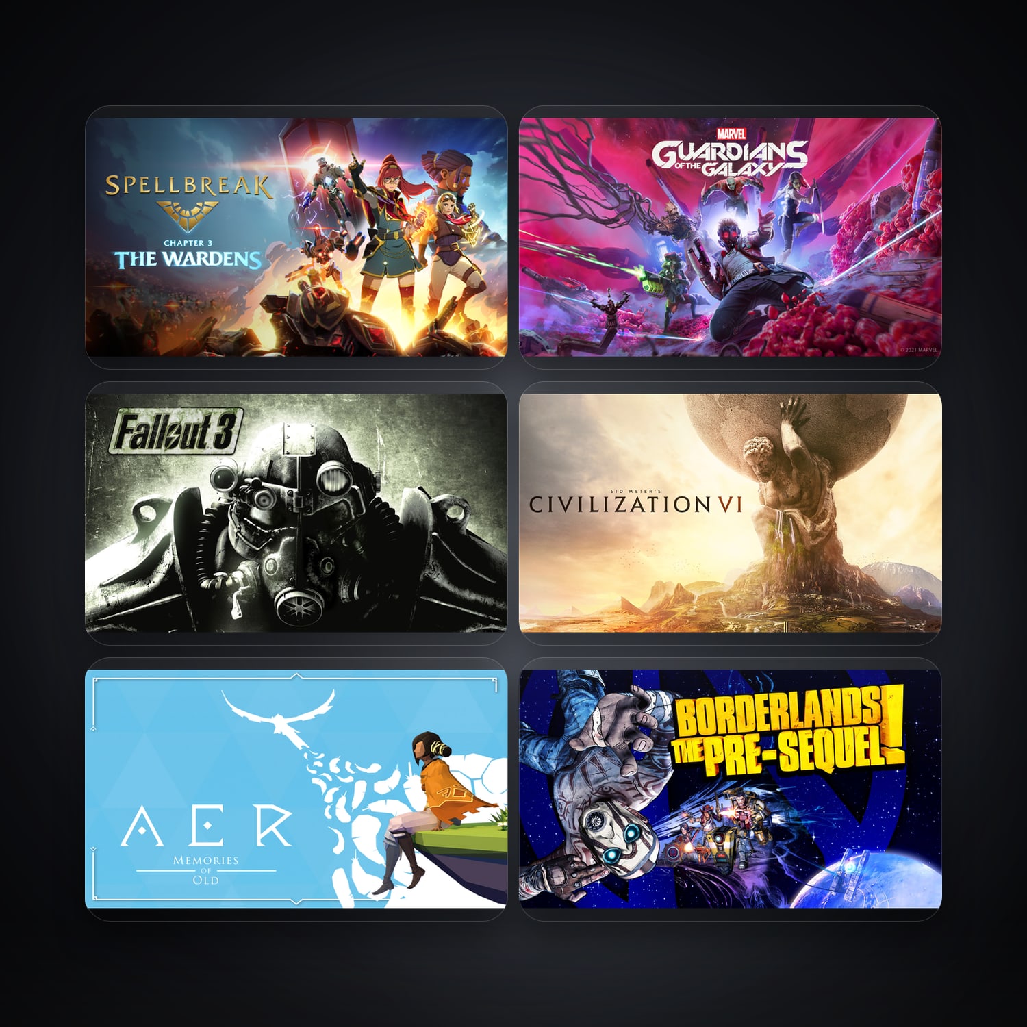 هالحساب إبك فيه Spellbreak وMarvel's Guardians of the Galaxy، ID، 25 ألعاب — HabibiAccounts