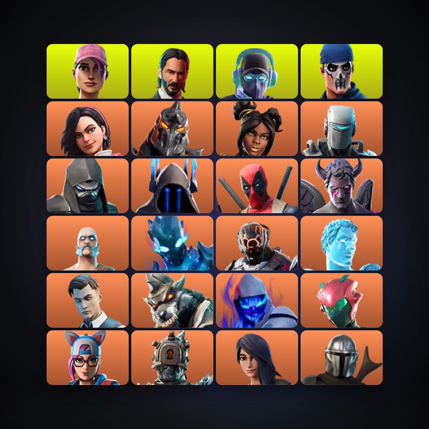 Fortnite locker — 141 skins — 400 V-Bucks — lvl 1473 — HabibiAccounts