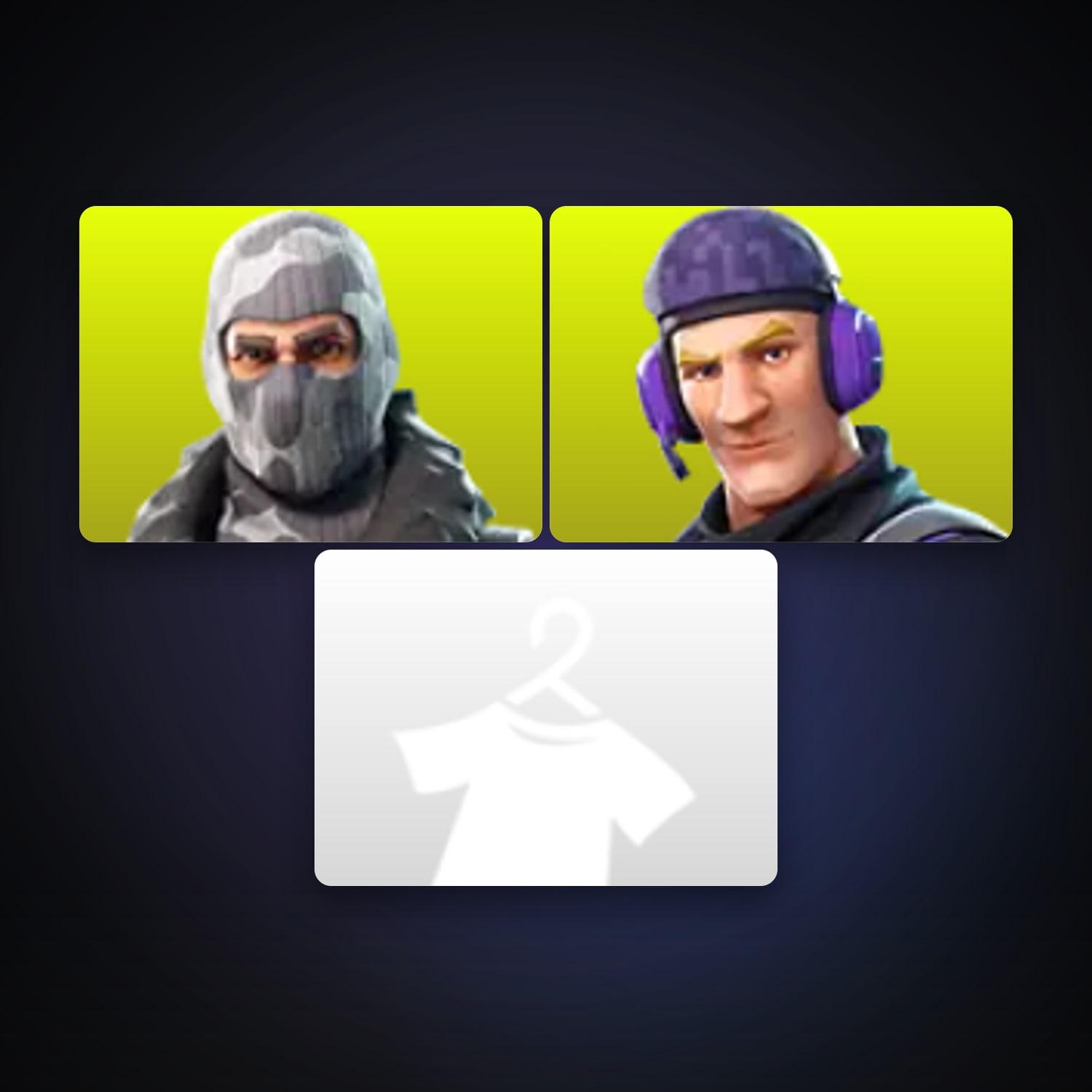 Fortnite locker — 3 skins — lvl 107 — HabibiAccounts