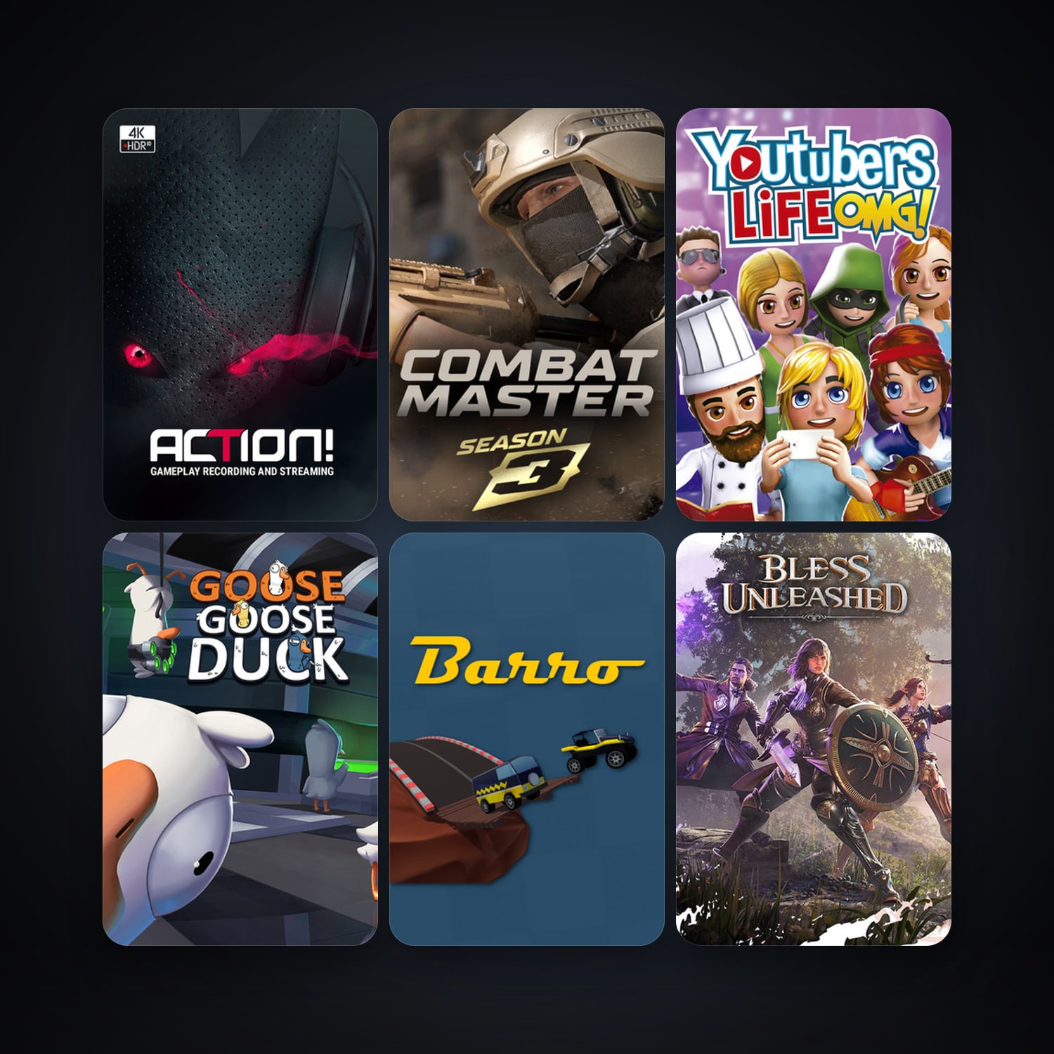 Action! - Gameplay Recording and Streaming + Youtubers Life, 40 games, clean — HabibiAccounts