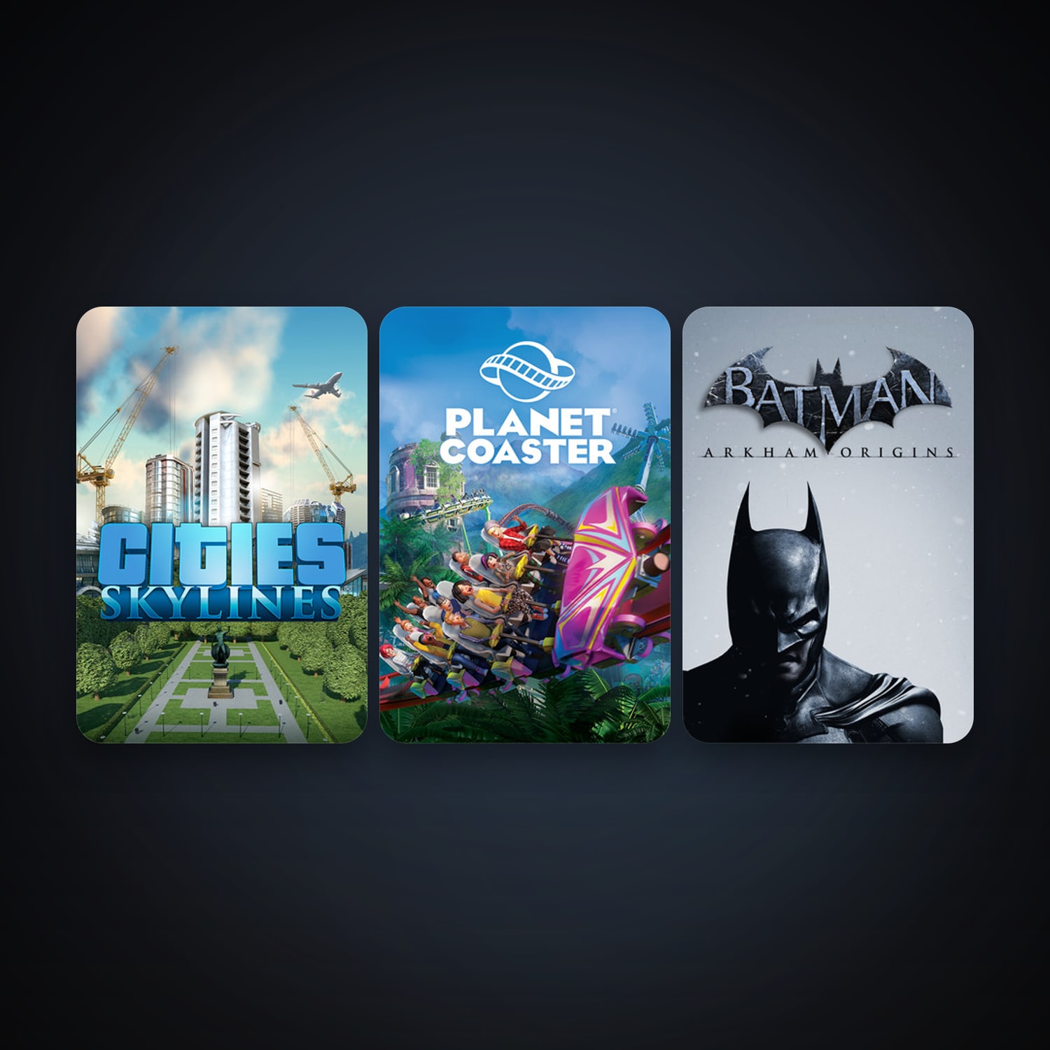 Batman: Arkham Origins + Cities: Skylines, 3 games, clean — HabibiAccounts