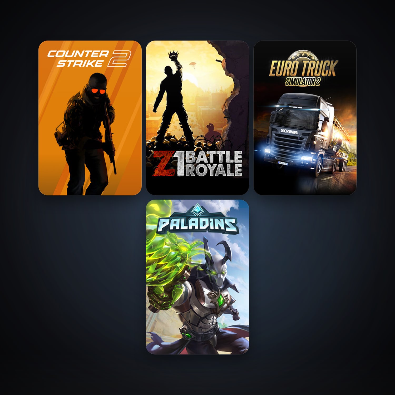 CS2 Prime + Euro Truck Simulator 2, 7 games, clean — HabibiAccounts