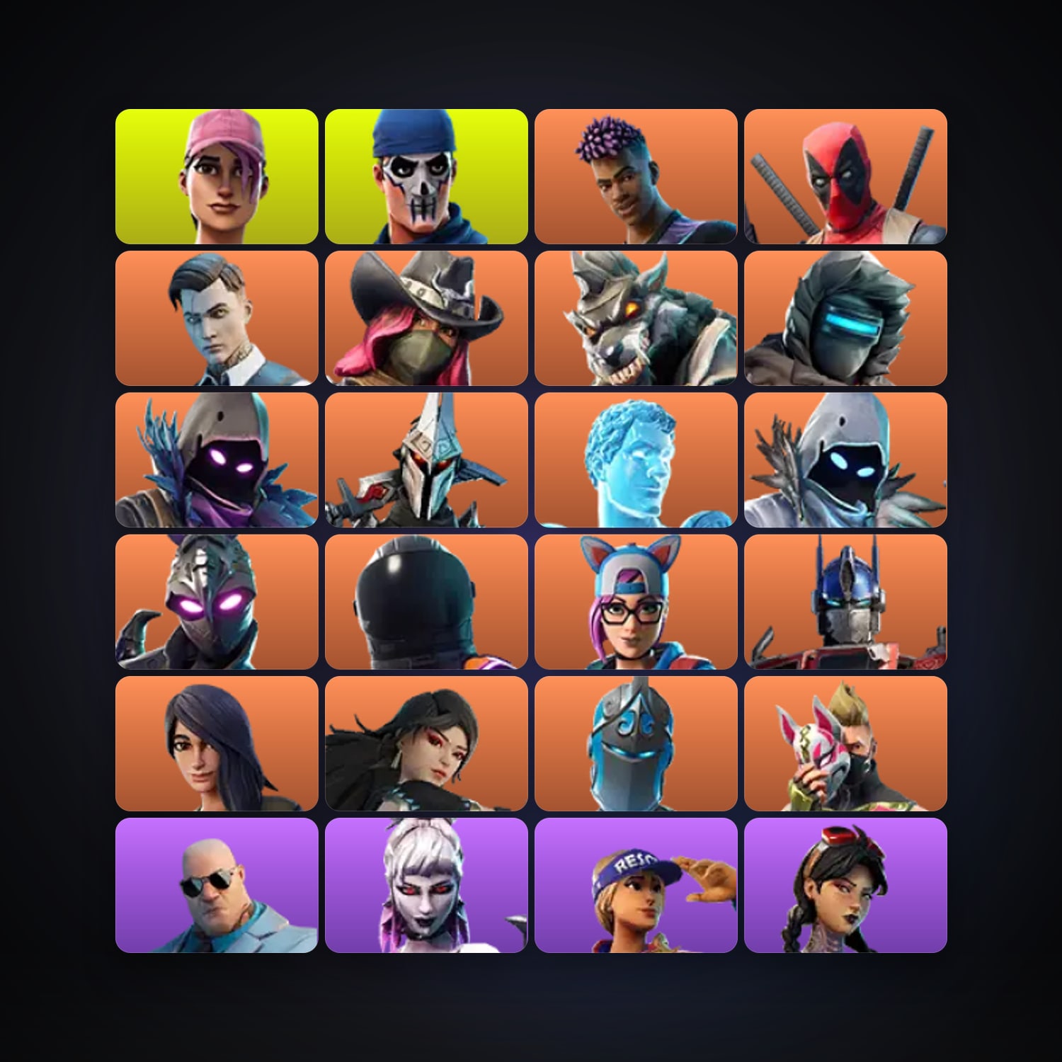 Fortnite | 60 Skins | 2.4K V-Bucks | Level 684 | 114 Wins — HabibiAccounts