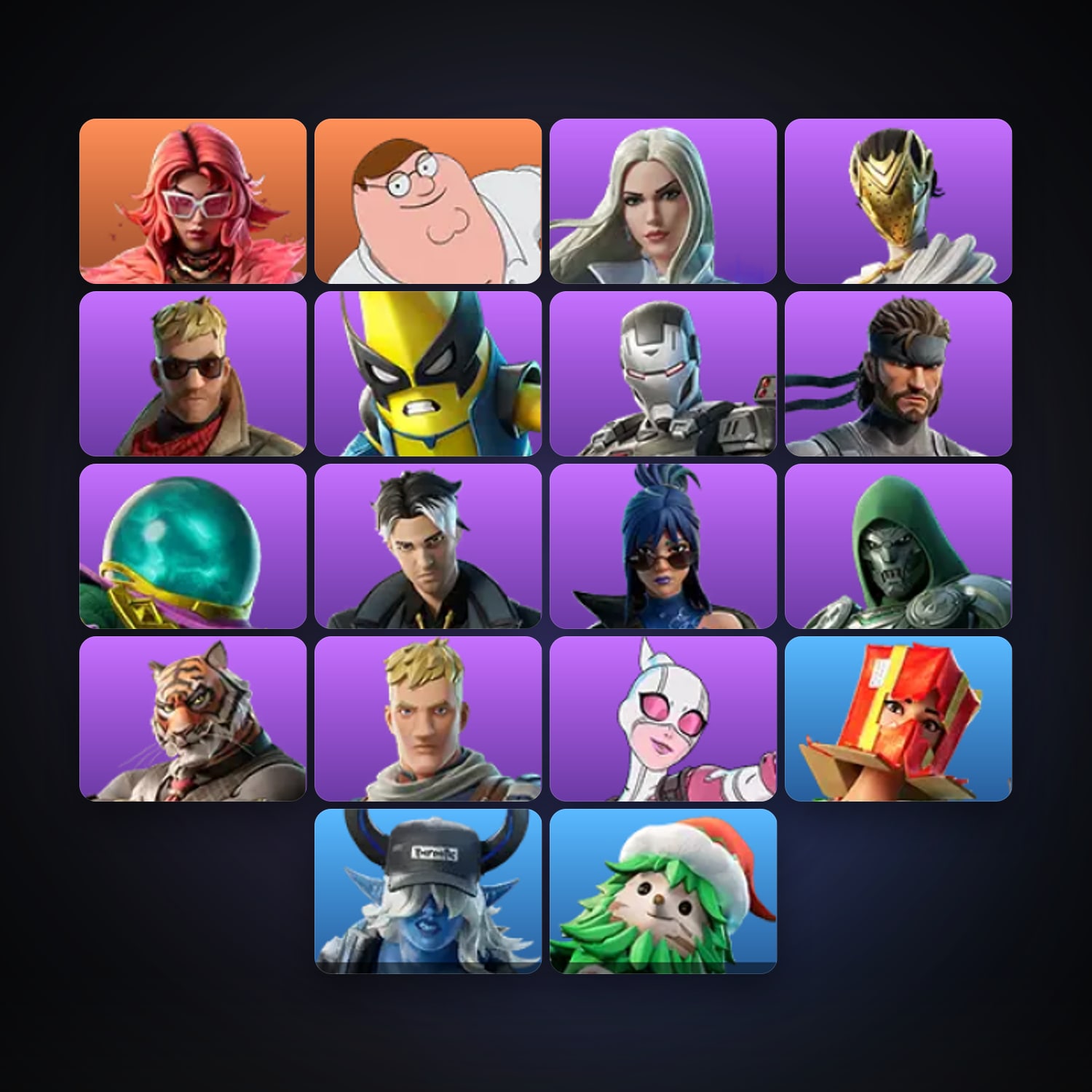 Fortnite | 18 Skins | 50 V-Bucks | Level 459 | 48 Wins — HabibiAccounts