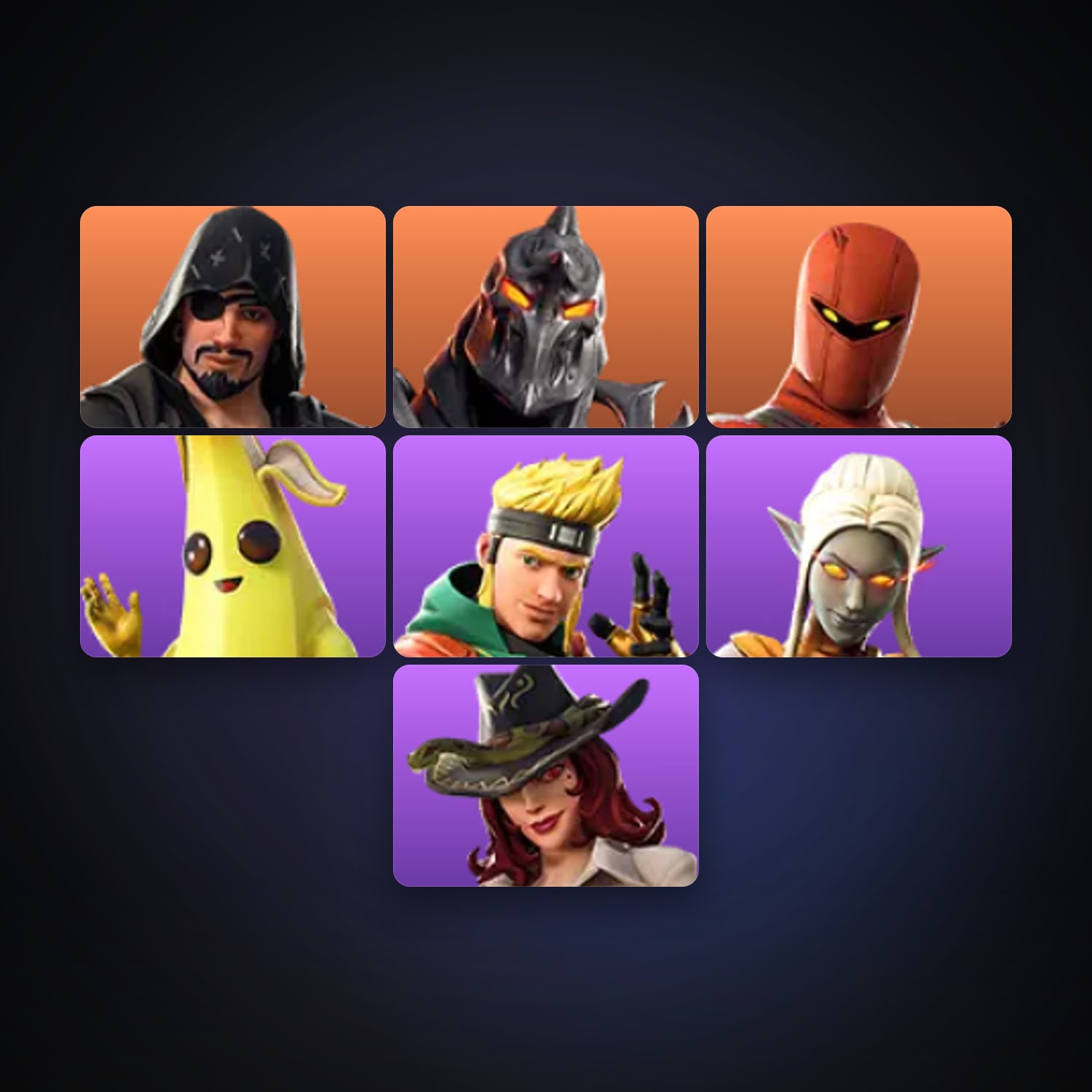 Fortnite account with Peely & Blackheart — 7 skins — lvl 139 — HabibiAccounts