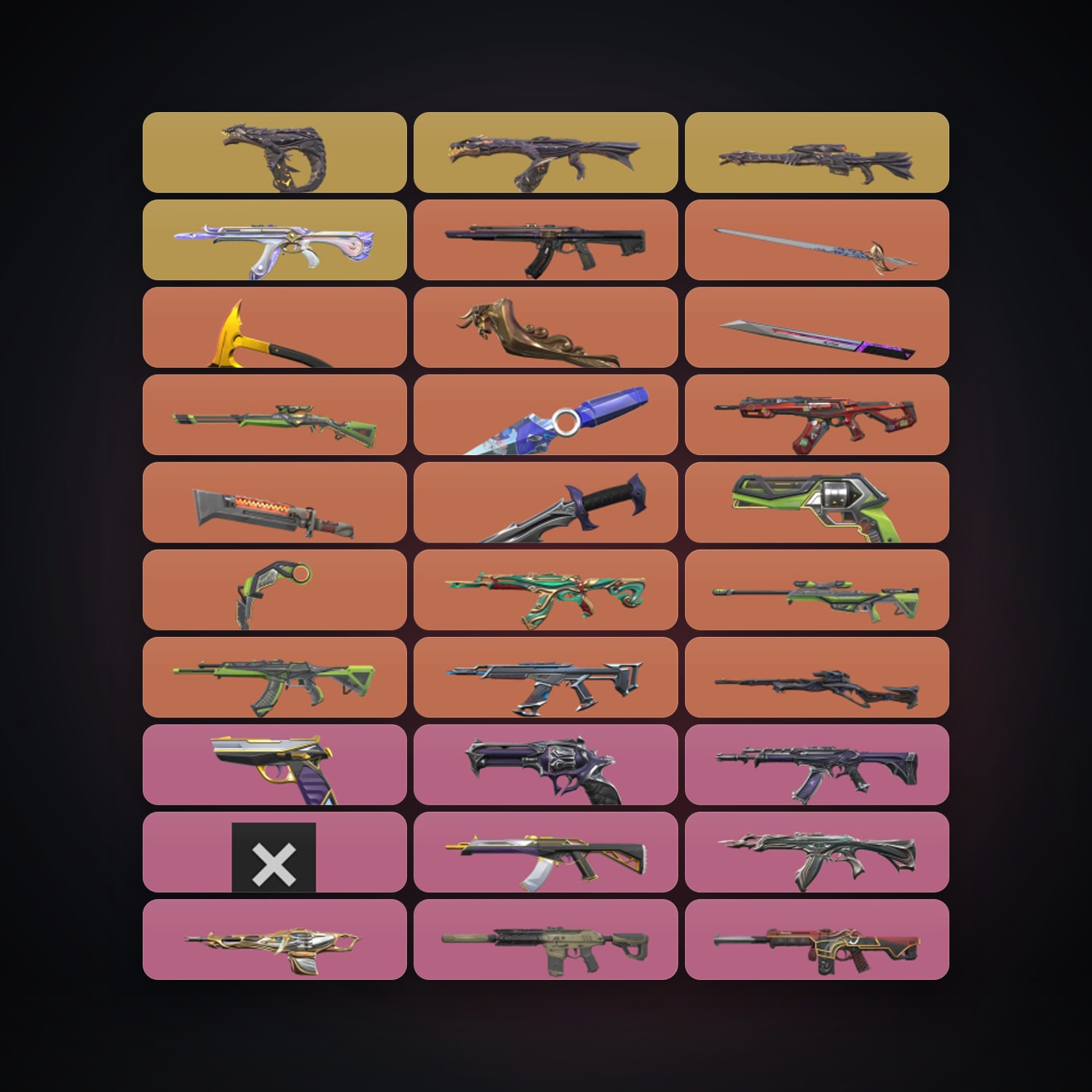 AP Plat 2 locker — 8 knives, 118 skins, lvl 269 — HabibiAccounts