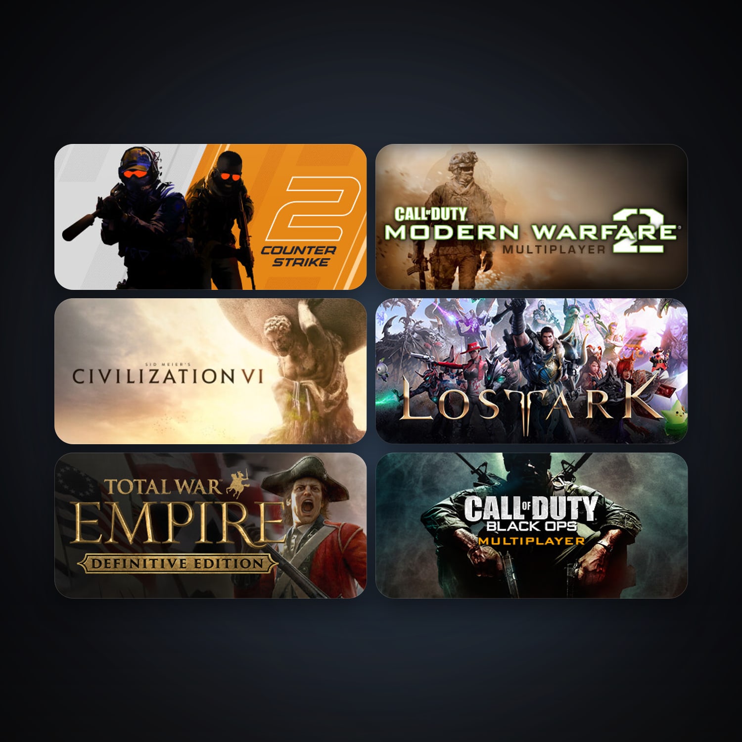 CS2 Prime + Call of Duty: Modern Warfare 2 - Multiplayer (2009), 53 games, Steam 10, clean — HabibiAccounts