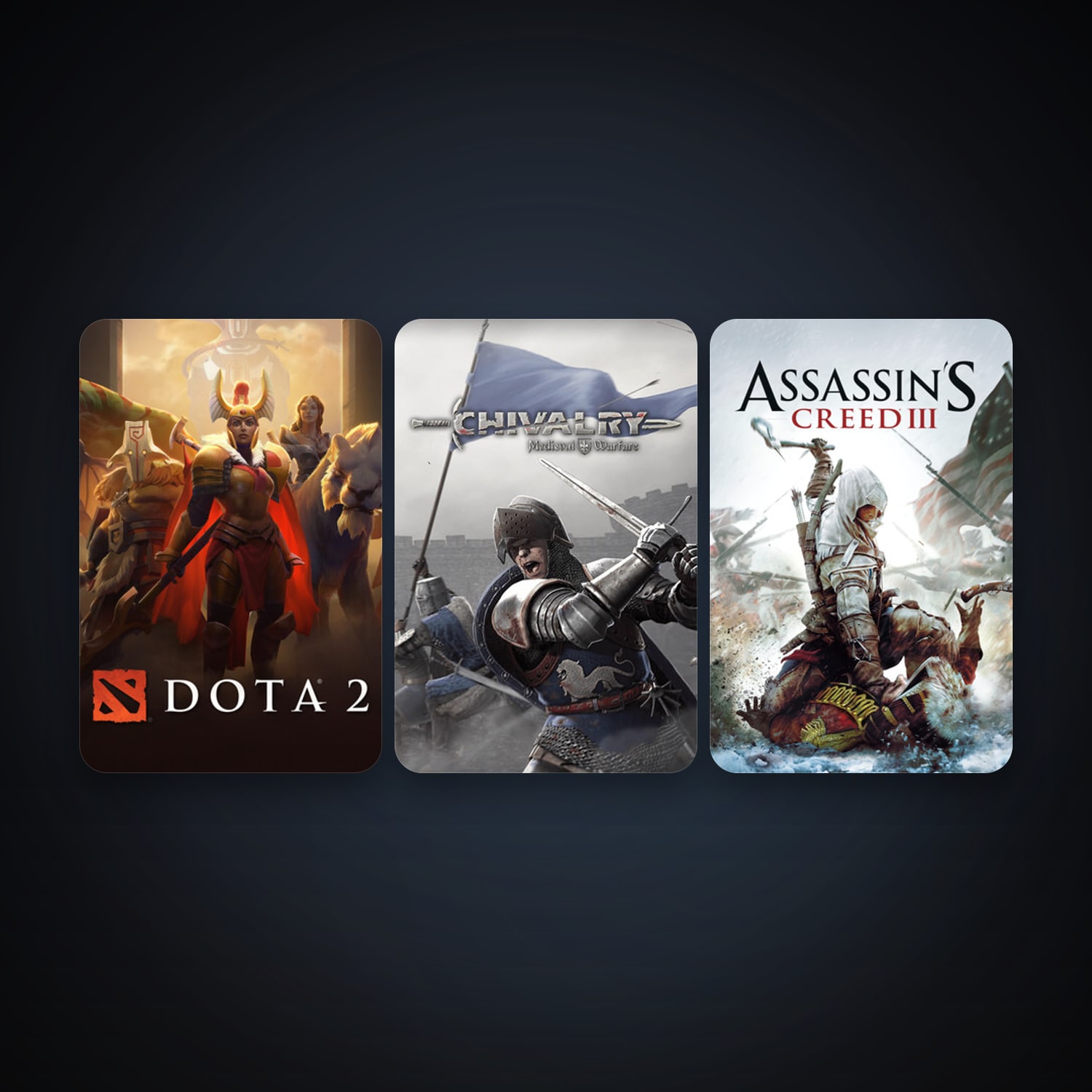 Dota 2 + Assassin’s Creed III, 3 games, clean — HabibiAccounts