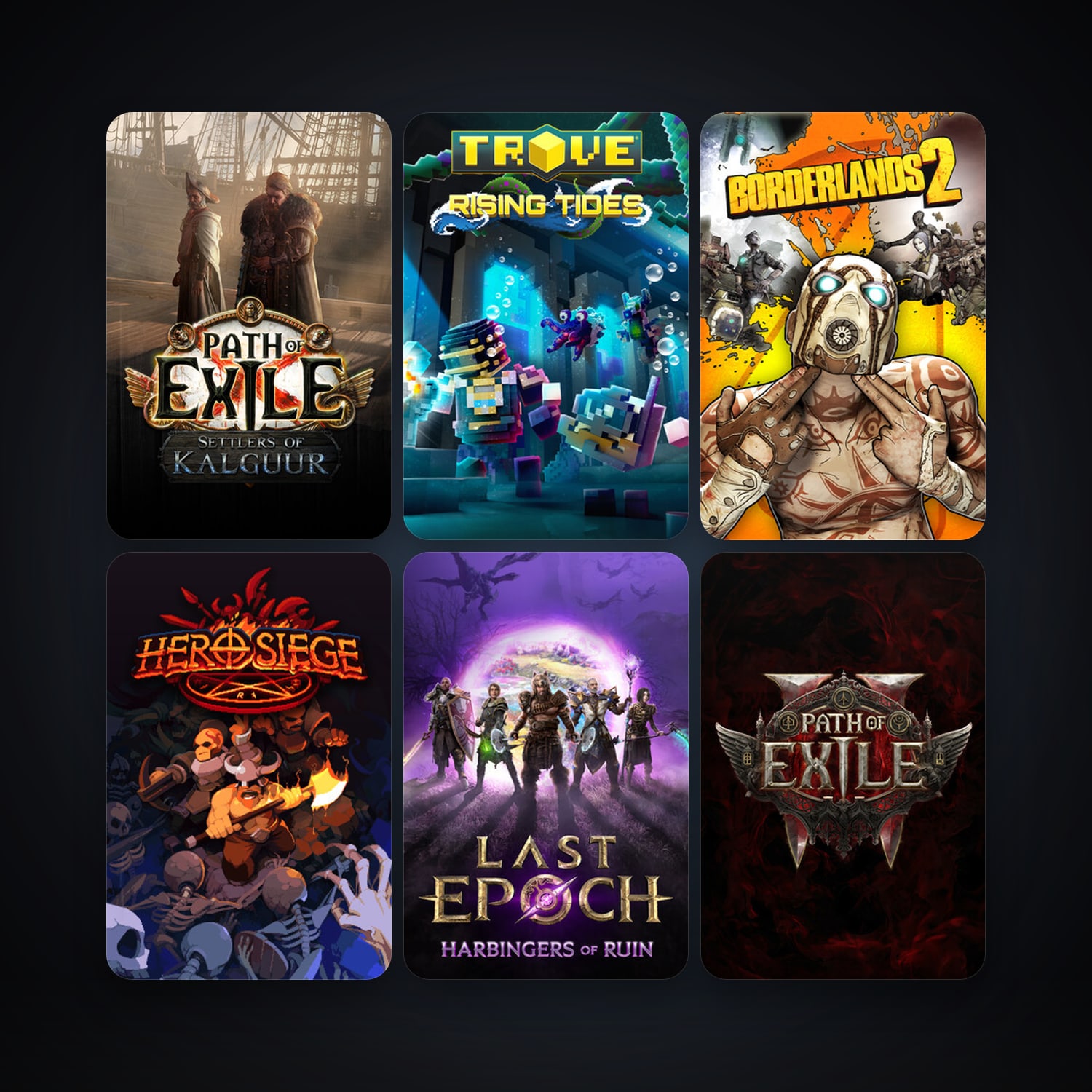 Borderlands 2 + Path of Exile, 94 games, clean — HabibiAccounts