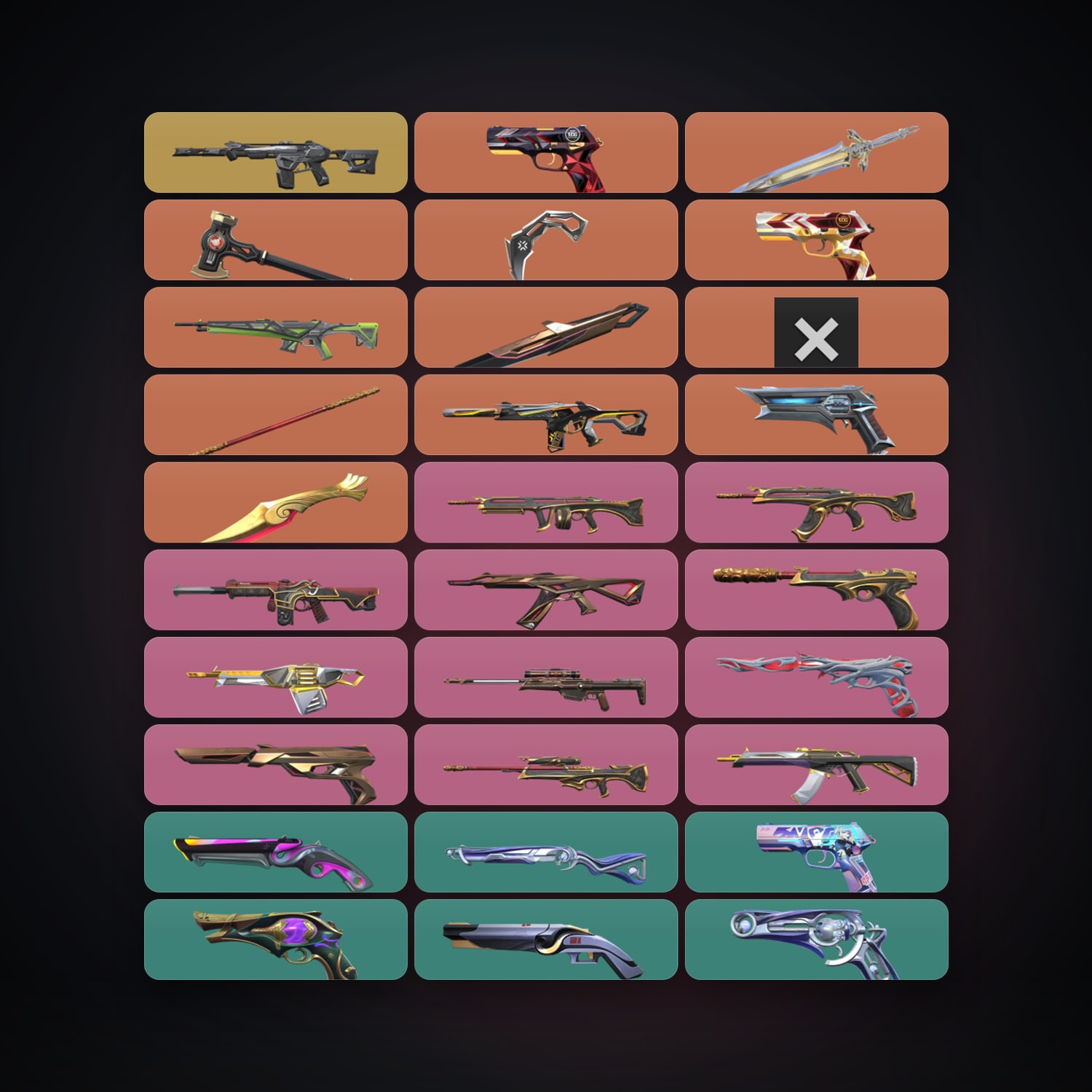 AP Silver 2 locker — 7 knives, 56 skins, lvl 219 — HabibiAccounts