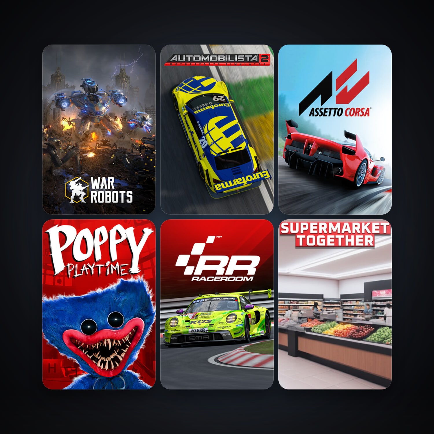 War Robots & Automobilista 2 | 12 Games | Clean — HabibiAccounts