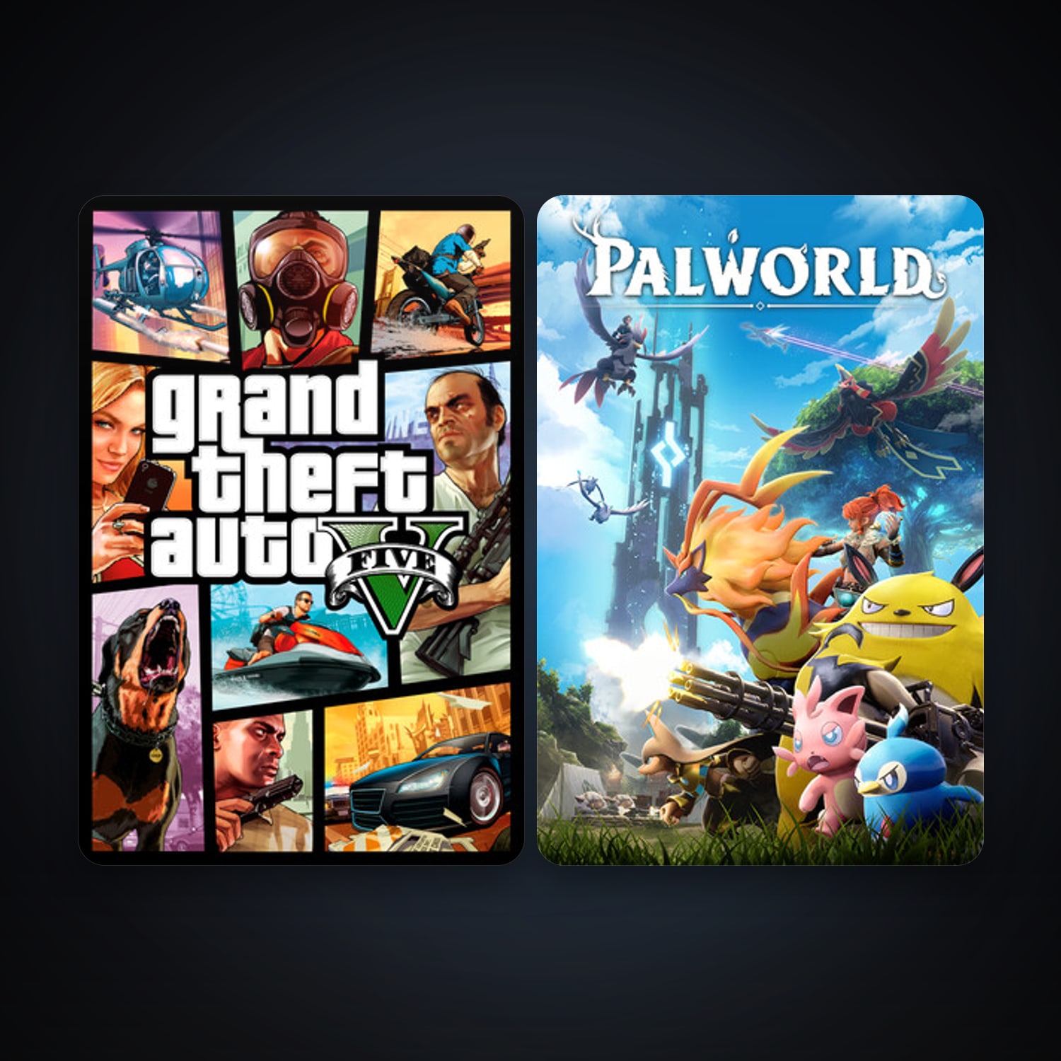 GTA V + Palworld, 7 games, clean — HabibiAccounts
