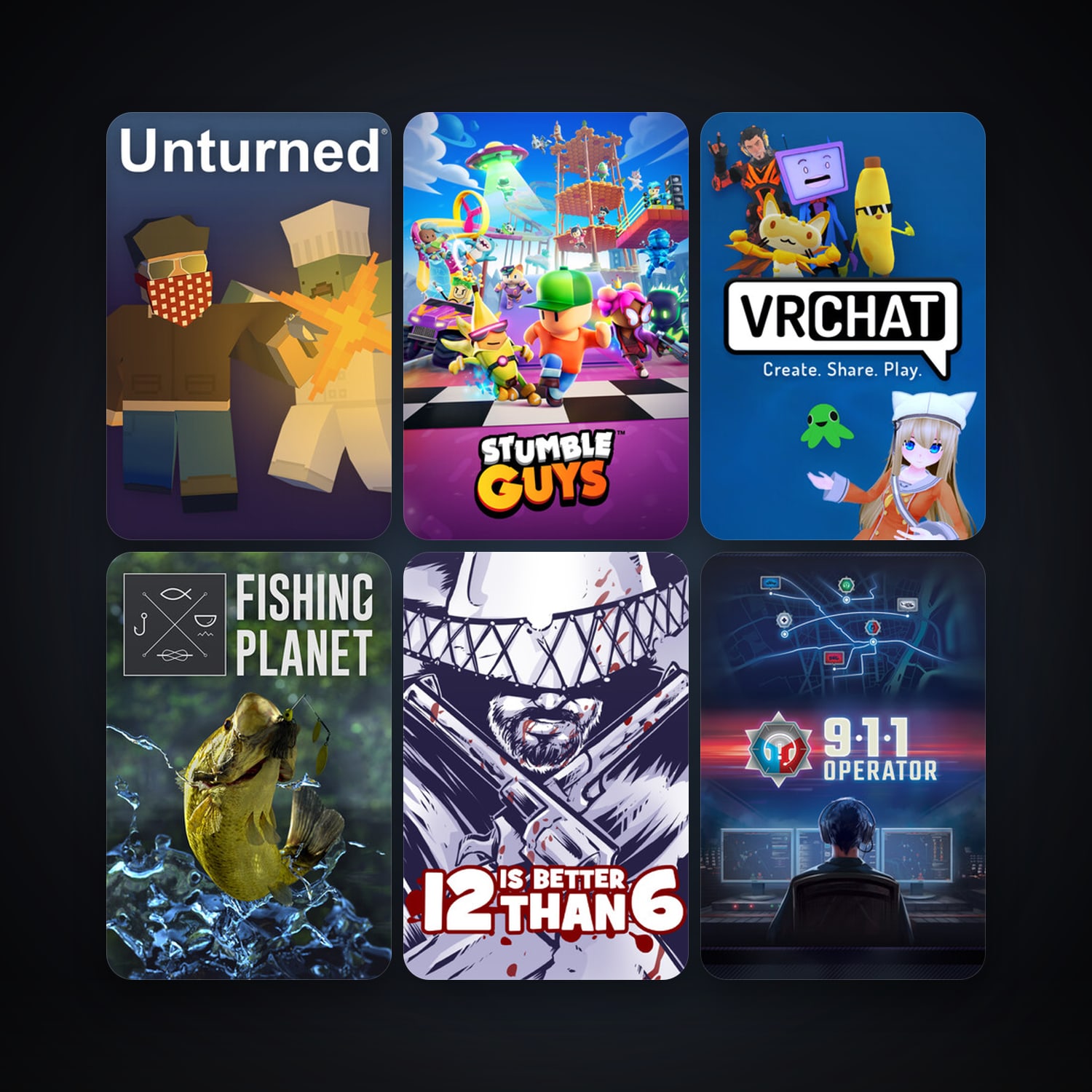 Unturned + Fishing Planet, 33 games, clean — HabibiAccounts