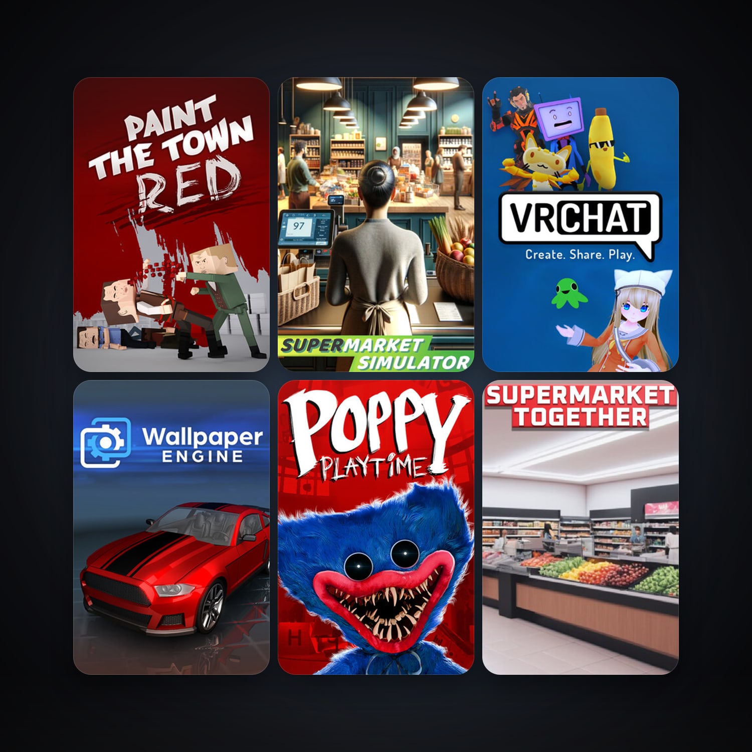 Paint the Town Red + Wallpaper Engine, 17 games, clean — HabibiAccounts