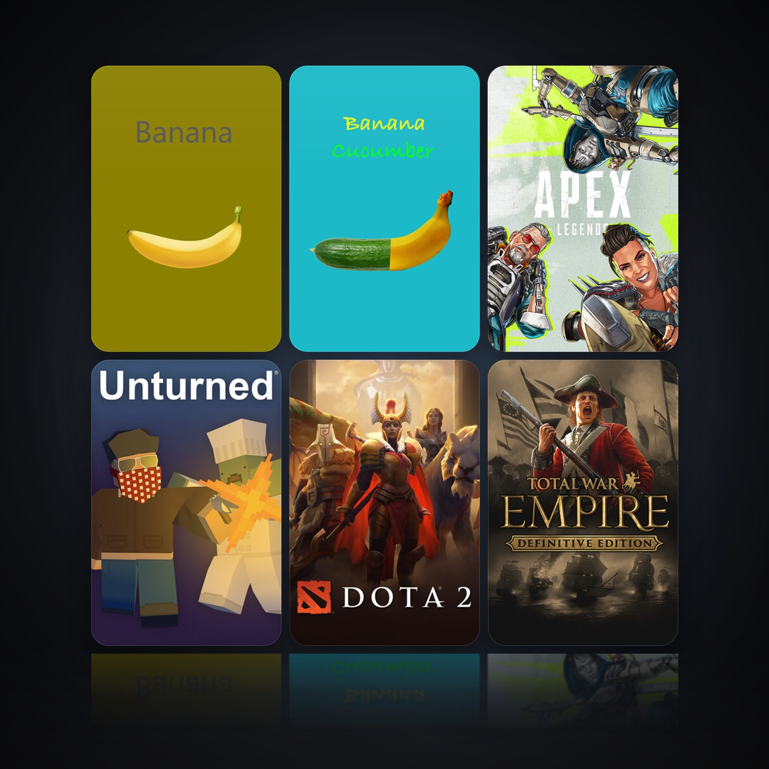 Banana & Banana & Cucumber | 31 Games | Clean — HabibiAccounts