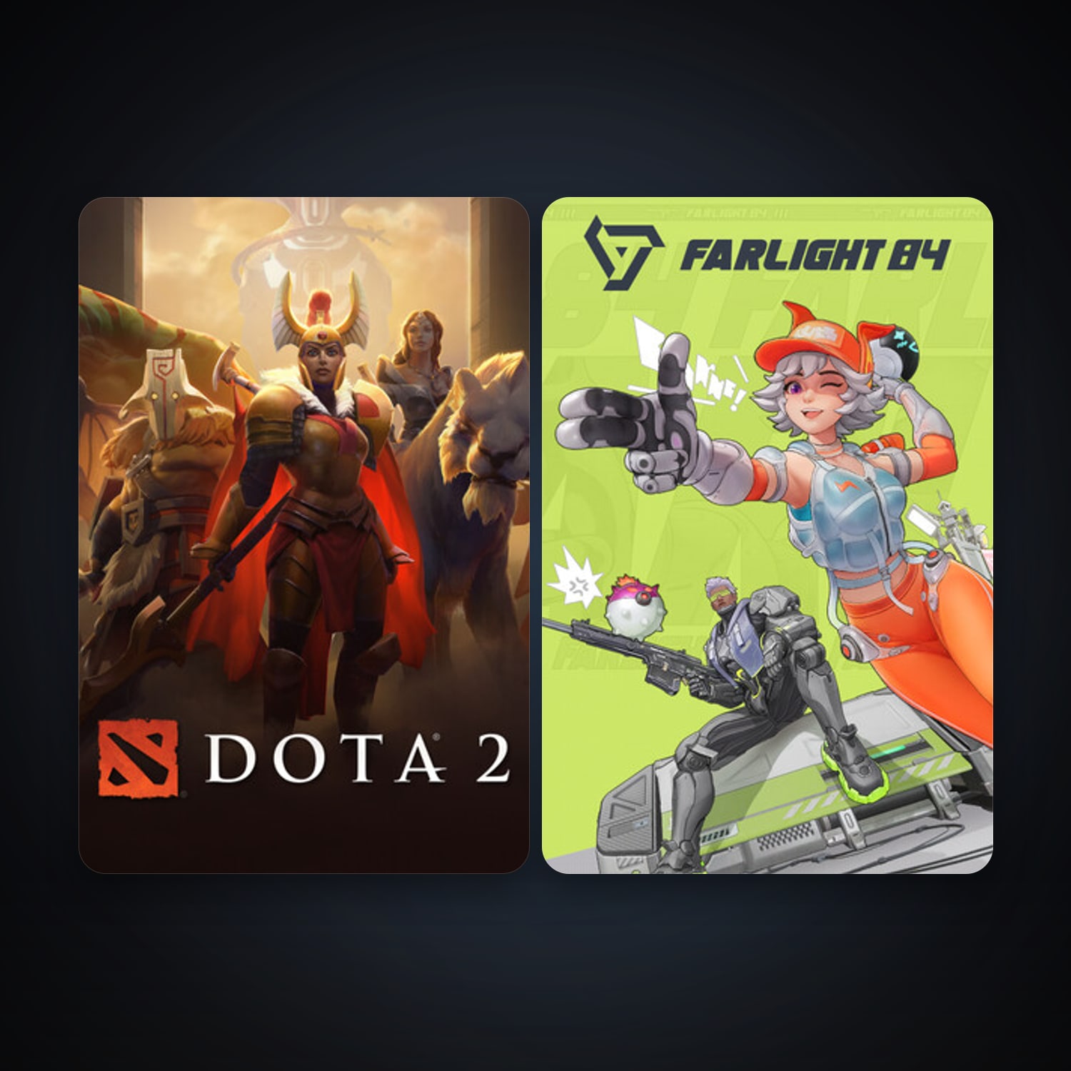 Dota 2 + Farlight 84, 3 games, clean — HabibiAccounts