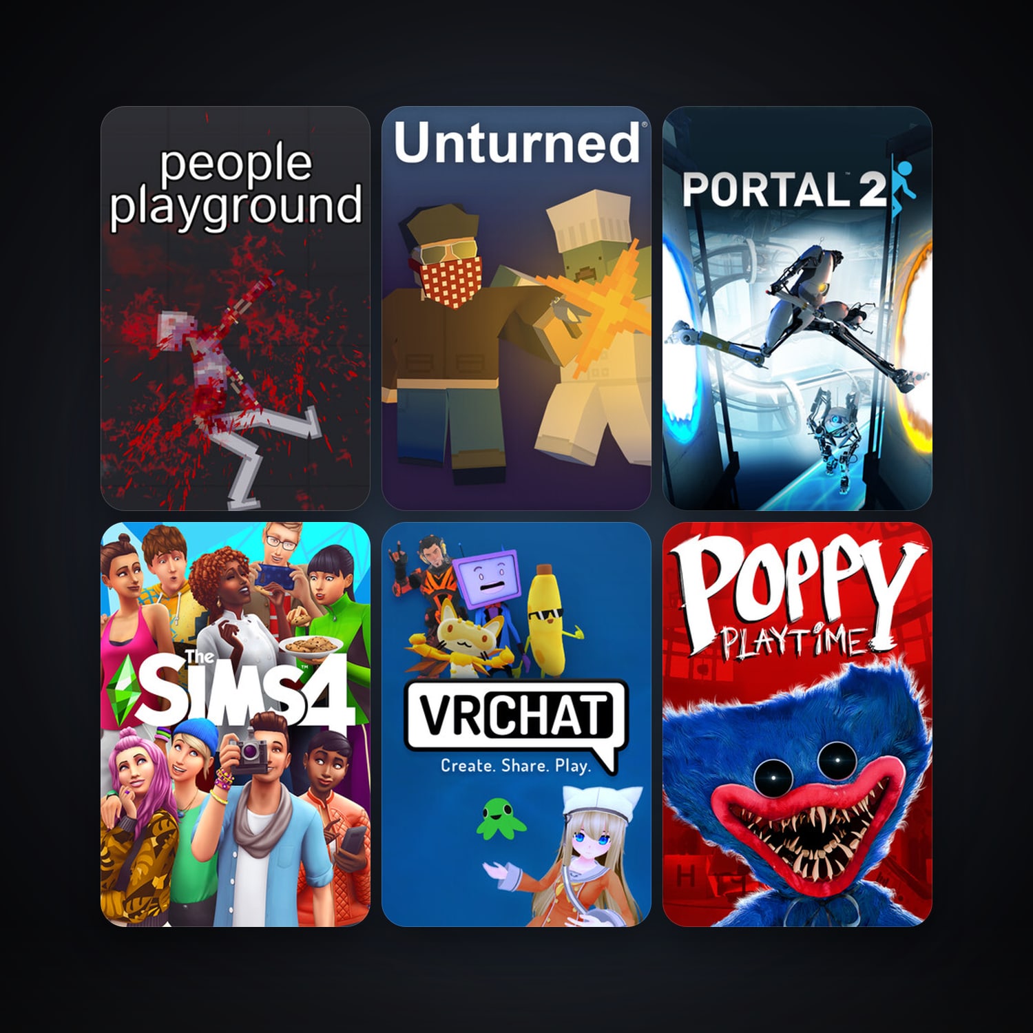 Portal 2 + Unturned, 23 games, clean — HabibiAccounts