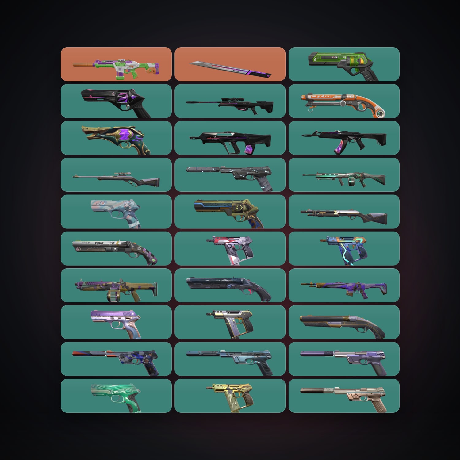 LA Gold 1 locker — 1 knives, 31 skins, lvl 284 — HabibiAccounts