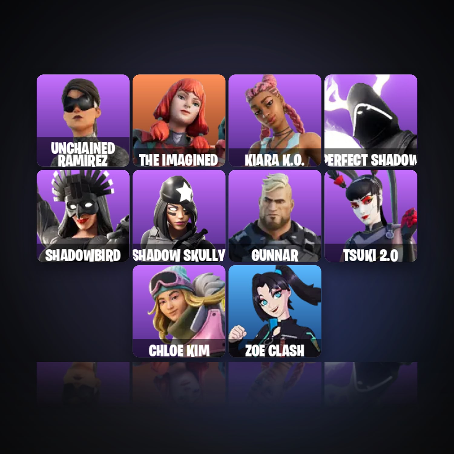 هالحساب فورتنايت، لوكر 12 سكن، 100 فيبوكس، لفل 57، 10 فوز — HabibiAccounts