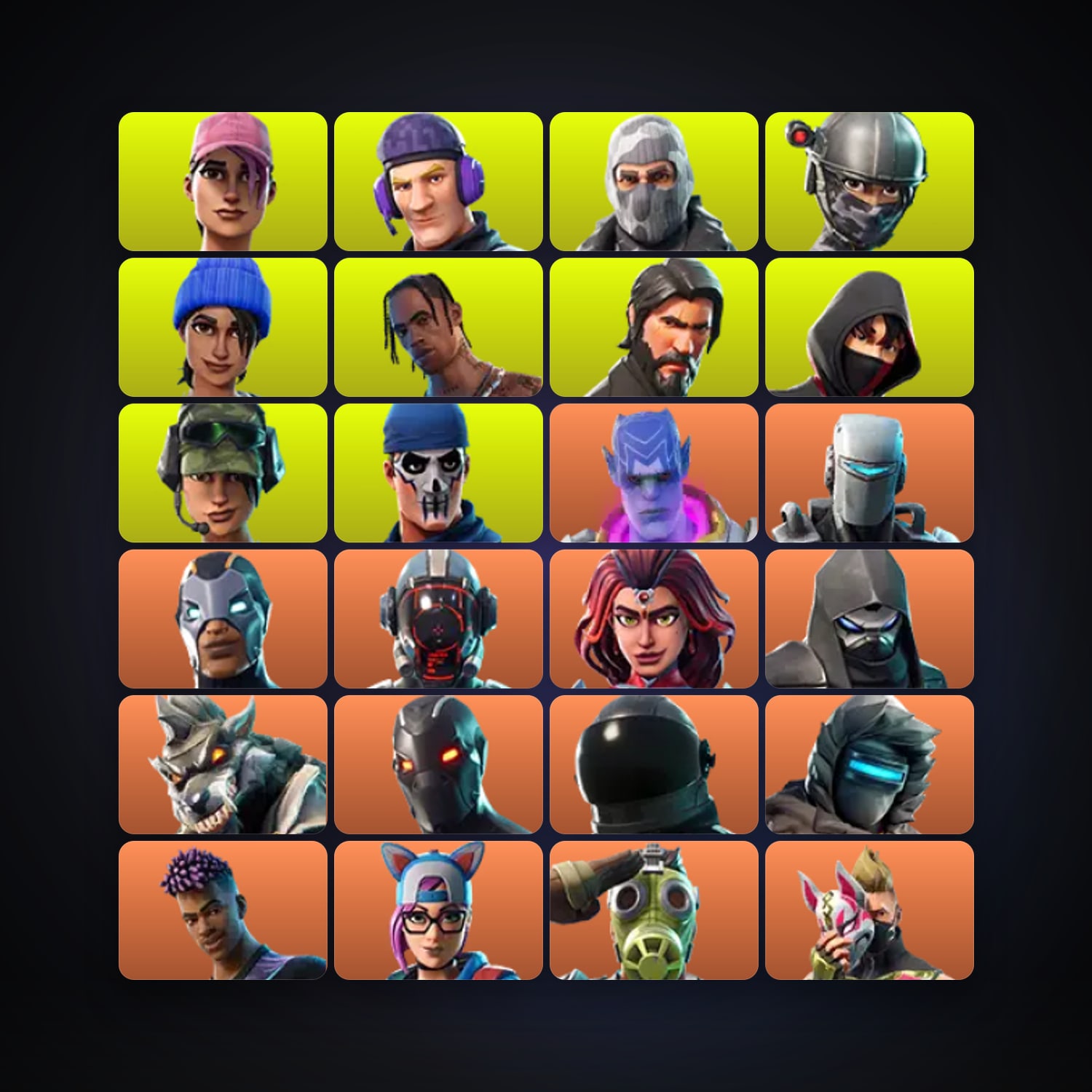 Fortnite locker — 69 skins — 510 V-Bucks — lvl 833 — HabibiAccounts