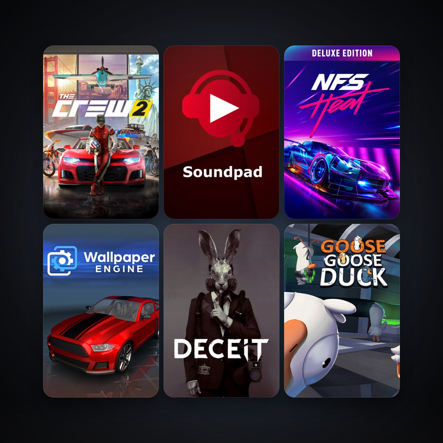 Wallpaper Engine + Deceit, 12 games, clean — HabibiAccounts