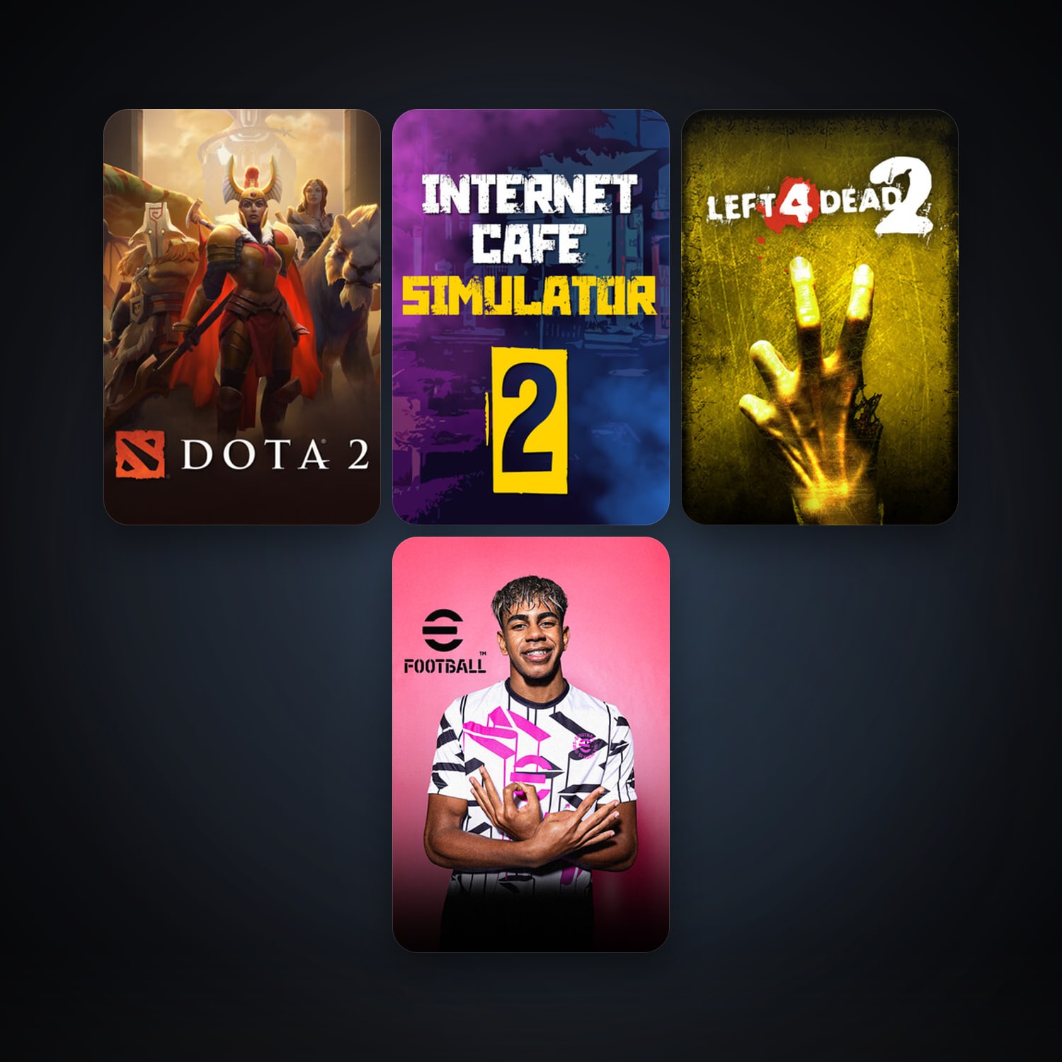 Left 4 Dead 2 + Dota 2, 6 games, clean — HabibiAccounts