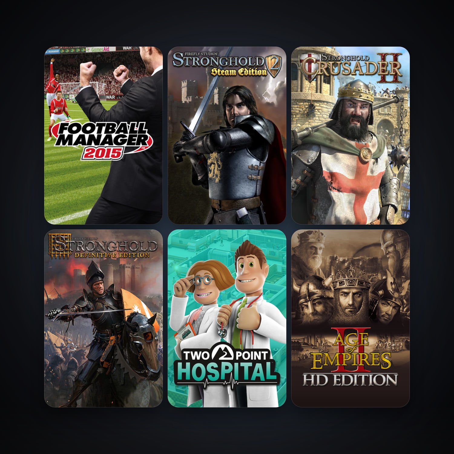 Supreme Commander 2 + Stronghold 2: Steam Edition, 17 games, clean — HabibiAccounts