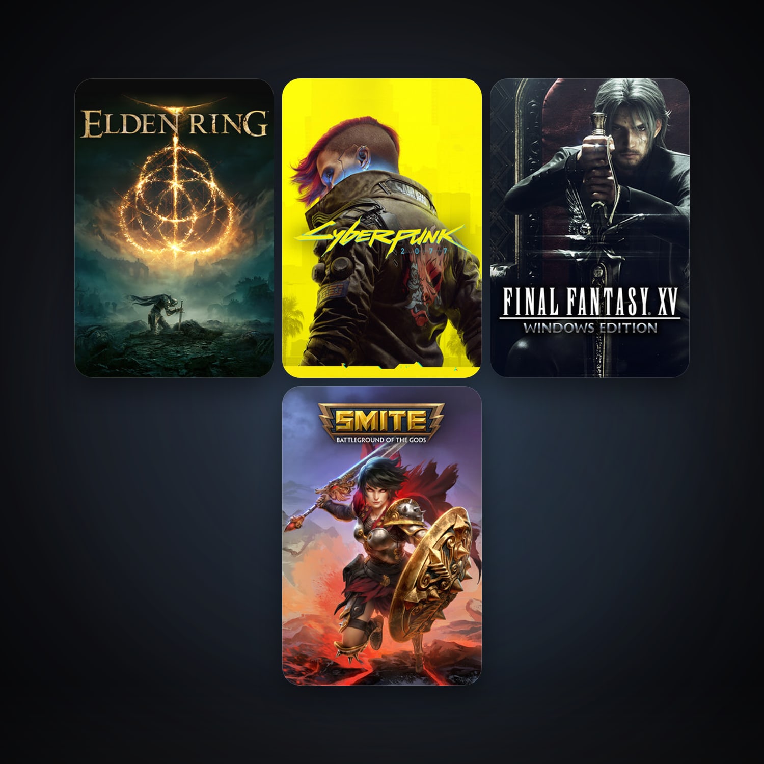 SMITE + FINAL FANTASY XV WINDOWS EDITION, 6 games, clean — HabibiAccounts