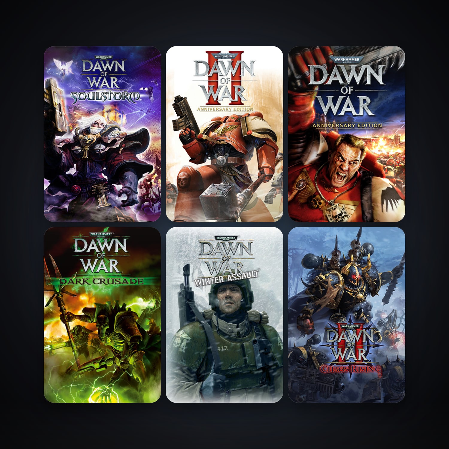 Warhammer 40,000: Dawn of War - Game of the Year Edition + Warhammer 40,000: Dawn of War - Dark Crusade, 8 games, clean — HabibiAccounts
