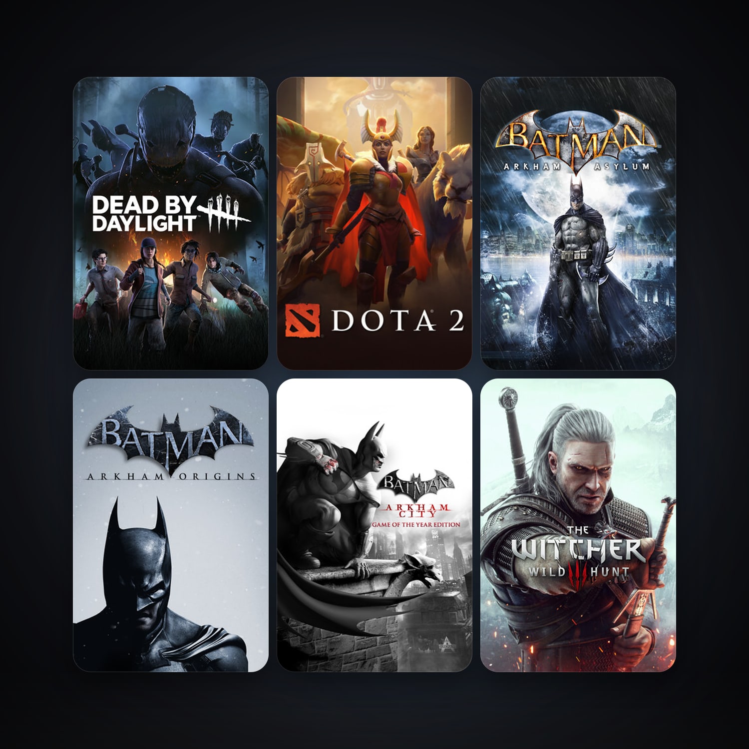 Dota 2 + Batman: Arkham Asylum Game of the Year Edition, 10 games, clean — HabibiAccounts