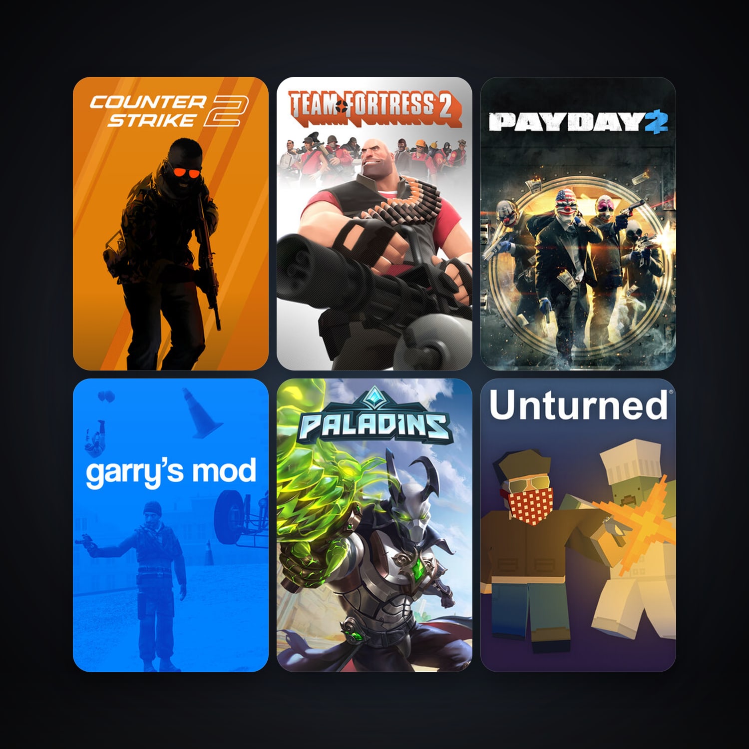 Half-Life 2 + Team Fortress 2, 20 games, Steam 13, clean — HabibiAccounts