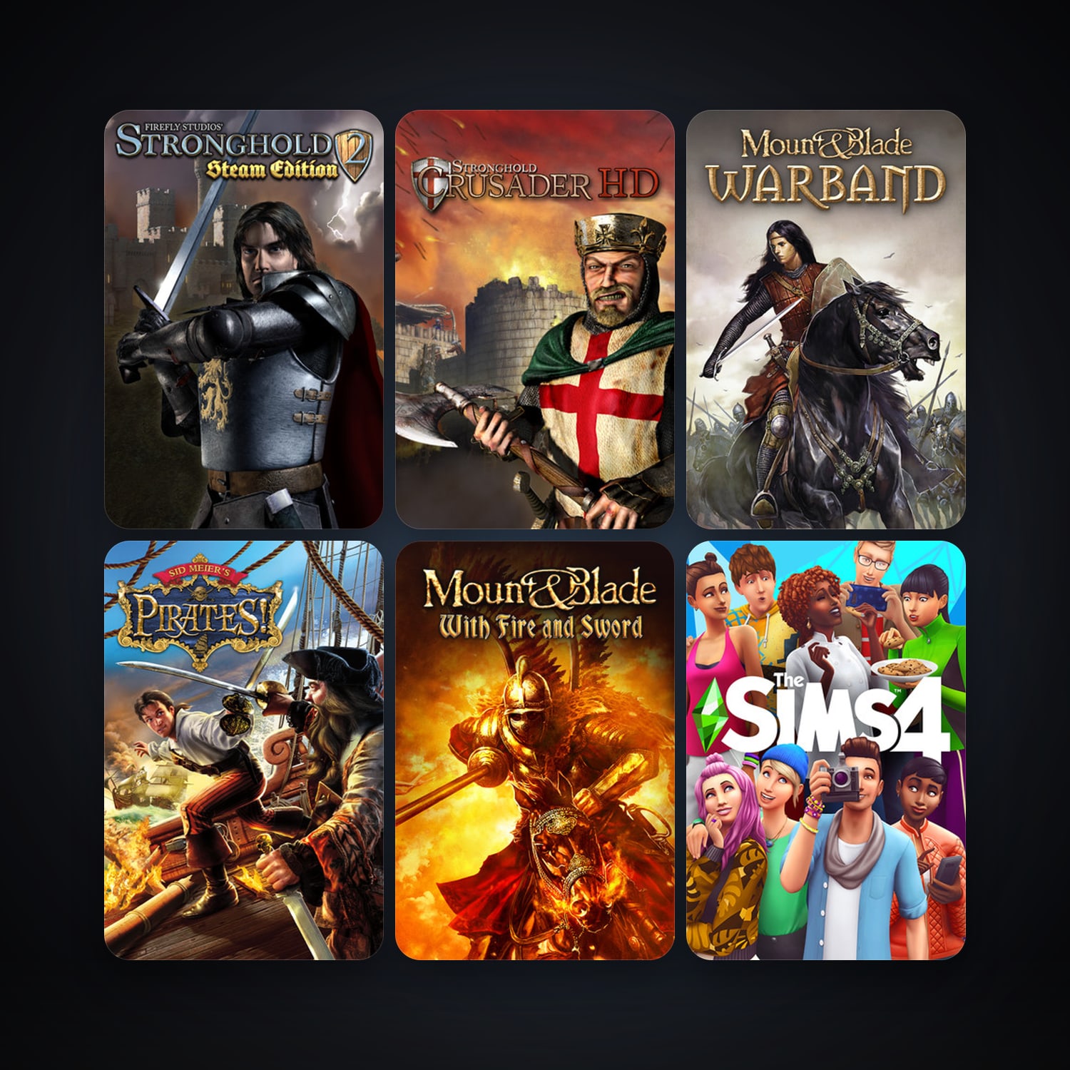 Sid Meier's Pirates! + Mount & Blade, 8 games, clean — HabibiAccounts