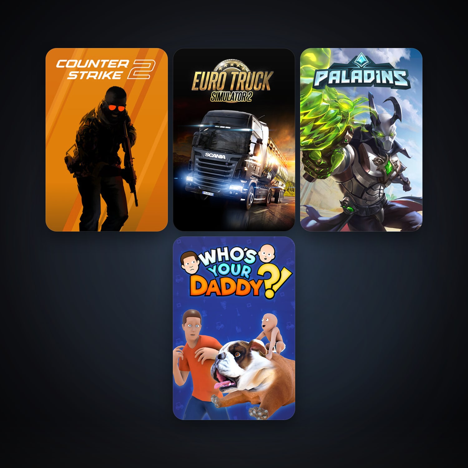 CS2 Prime + Euro Truck Simulator 2, 9 games, clean — HabibiAccounts