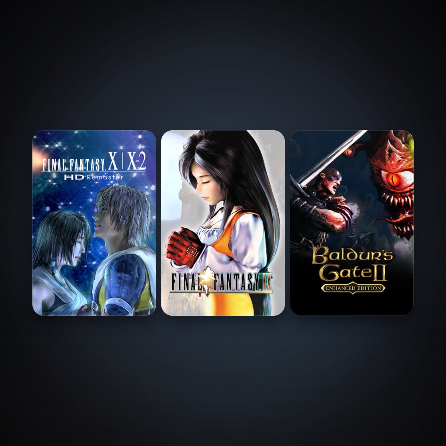 Baldur's Gate II: Enhanced Edition + FINAL FANTASY X/X-2 HD Remaster, 4 games, clean — HabibiAccounts