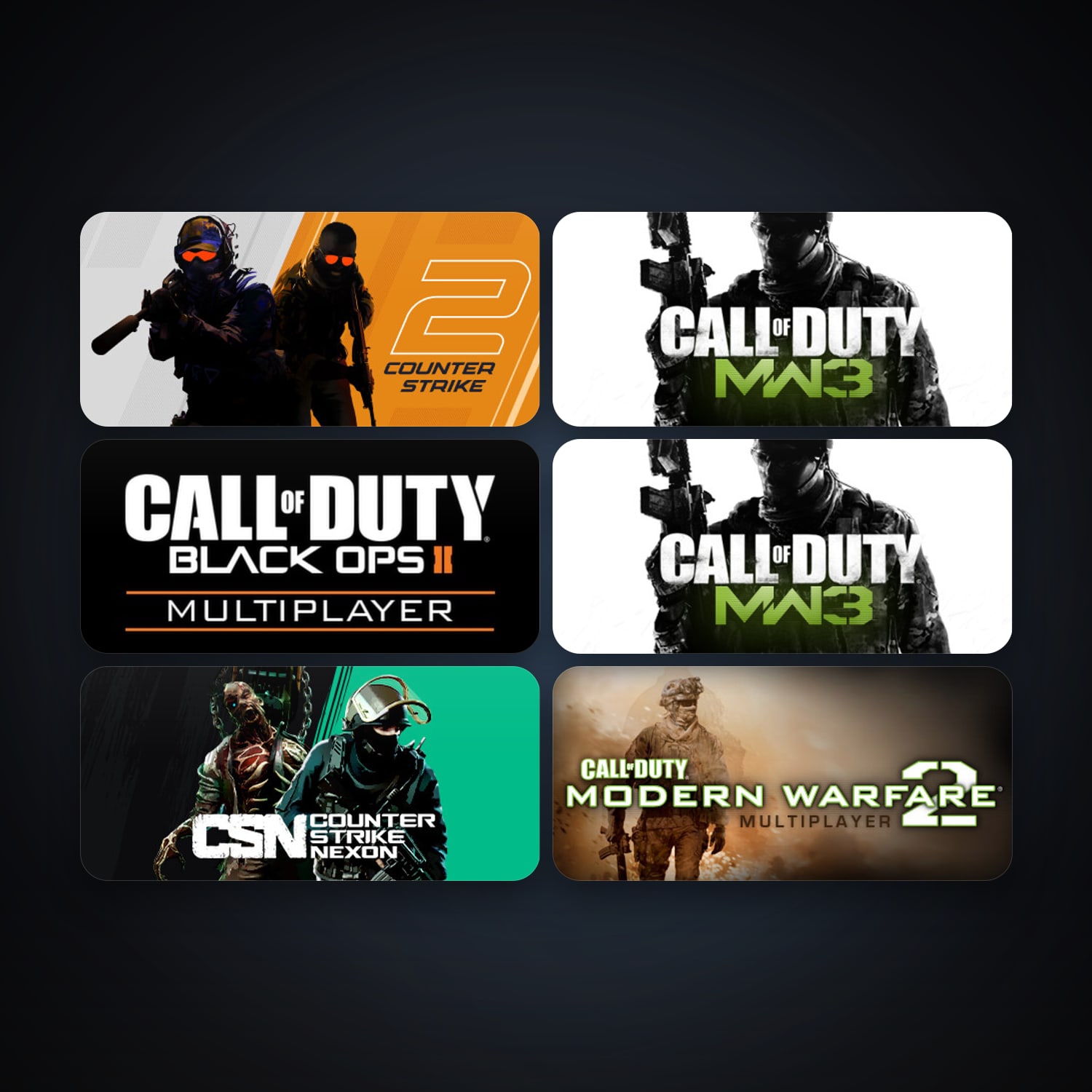 CS2 Prime + Call of Duty: Modern Warfare 2 (2009), 16 games, clean — HabibiAccounts