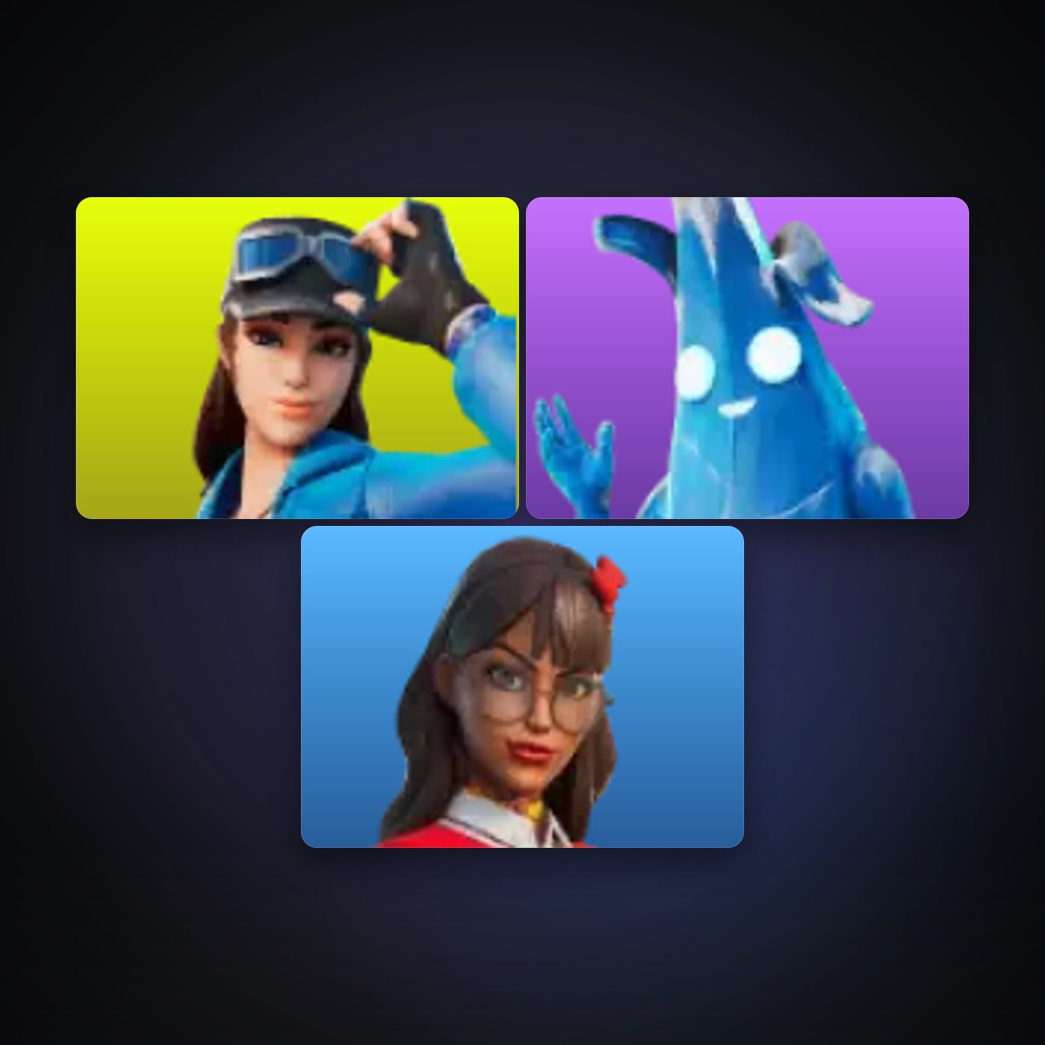 Fortnite locker — 3 skins — 400 V-Bucks — lvl 93 — HabibiAccounts