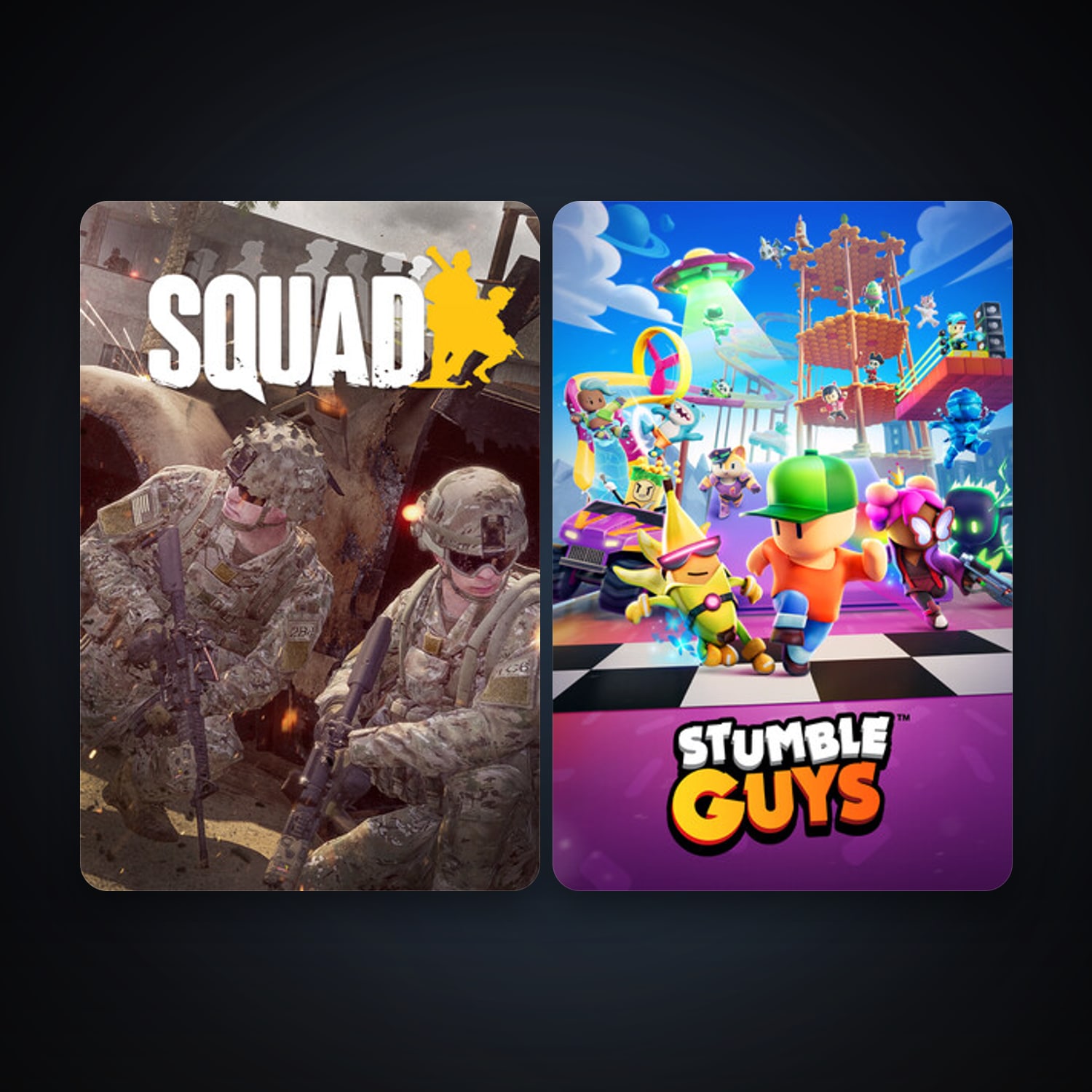 Squad + Stumble Guys, 5 games, clean — HabibiAccounts